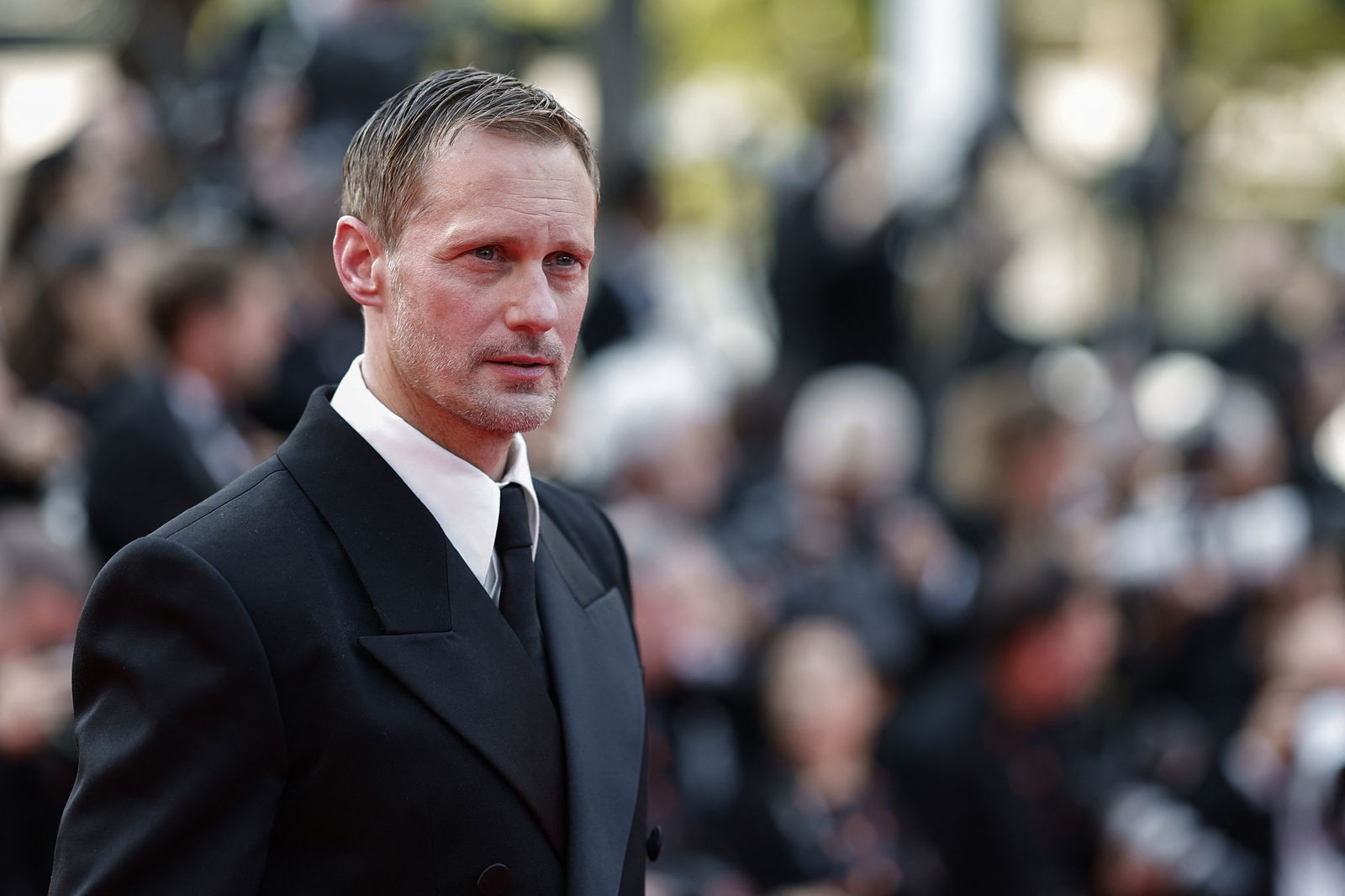 Alexander Skarsgard poses on the red carpet during arrivals for the screening of the film "The Phoenician Scheme" in competition at the 78th Cannes Film Festival in Cannes, France, May 18, 2025REUTERS