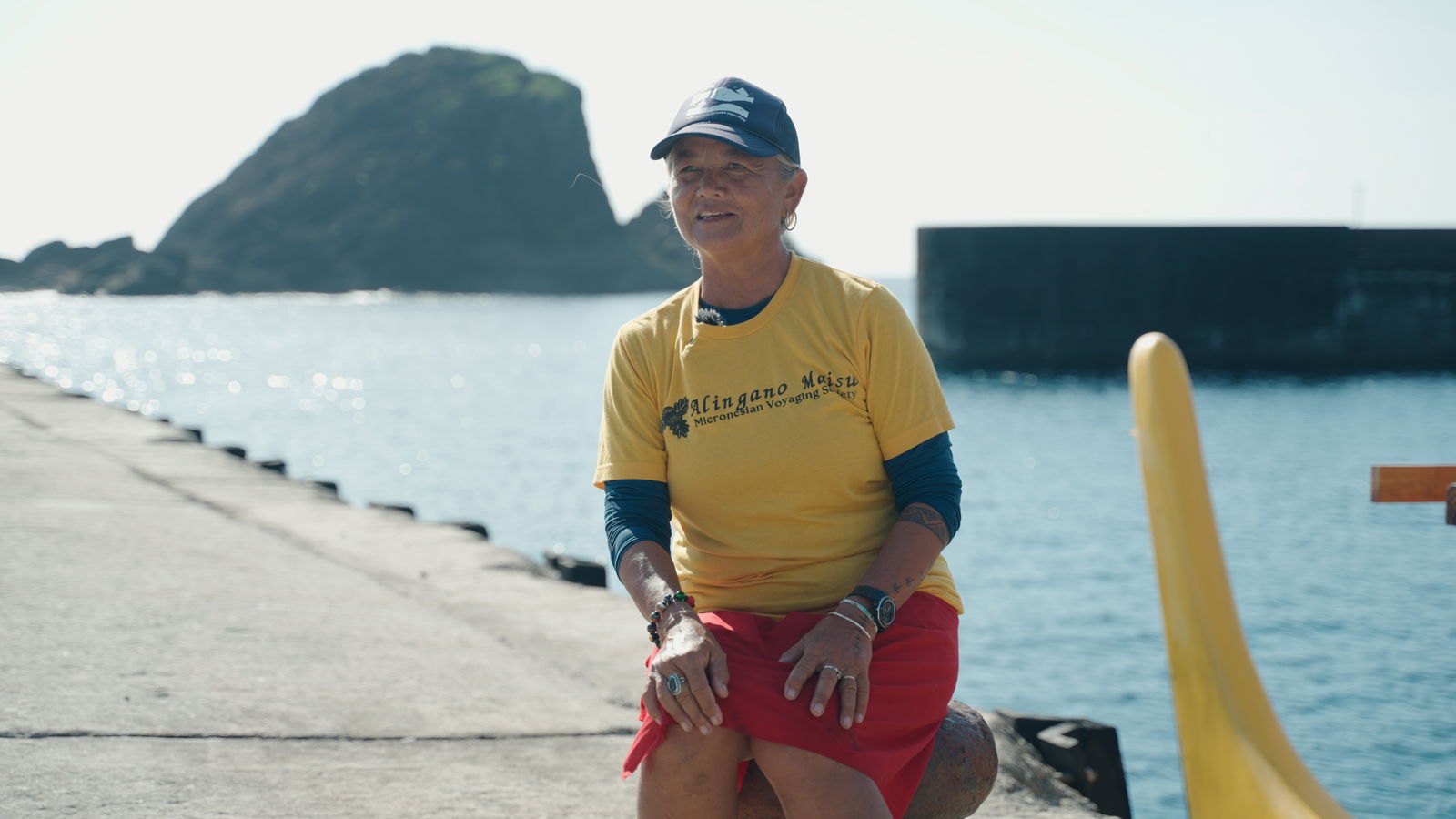 500 Sails Program Coordinator Andrea Carr at a Taiwanese port.Kai Yu Taitung Government photos