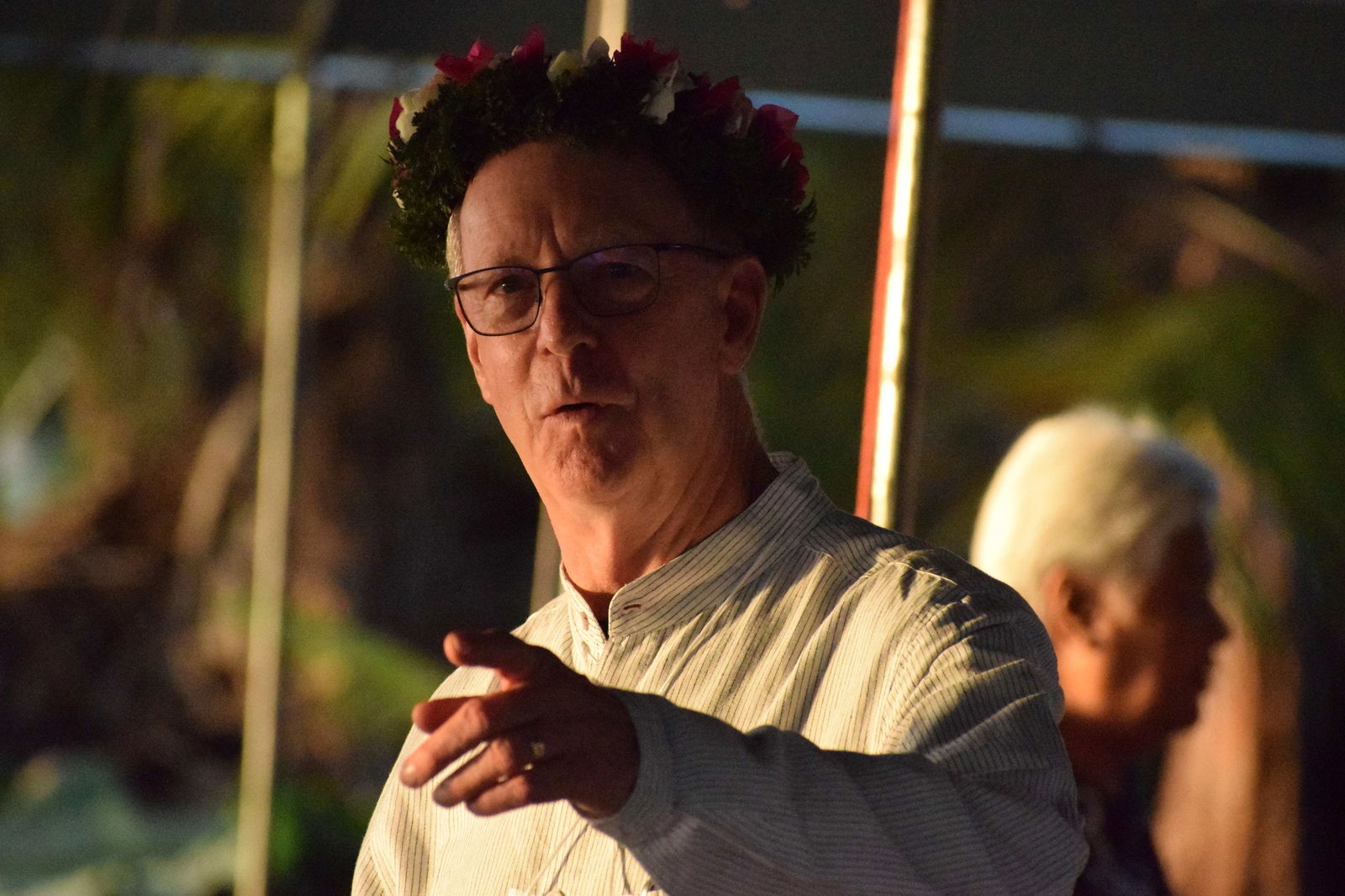 Terry Townsend during the Peace Corps volunteers reunion at Lino Olopai's residence on April 24, 2025.