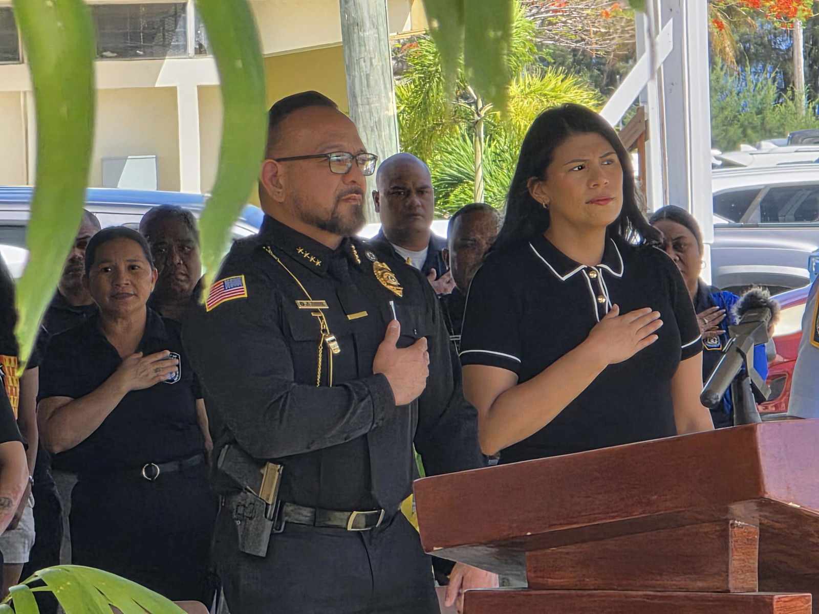 Corrections Commissioner Anthony Torres and wife Adeline.
