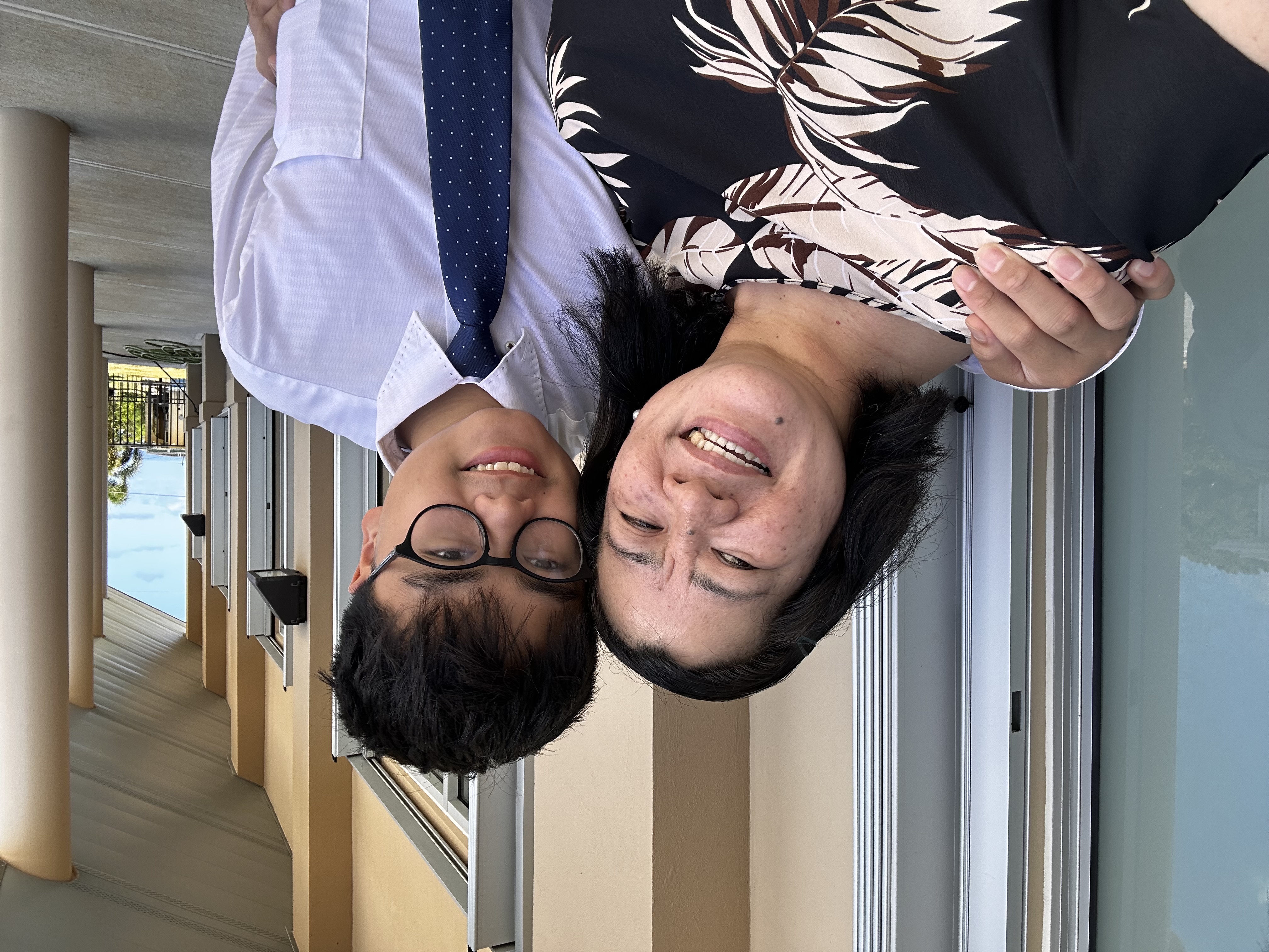 Jhayrolin Cruz Brigham poses with his mom, Thess Lambino.