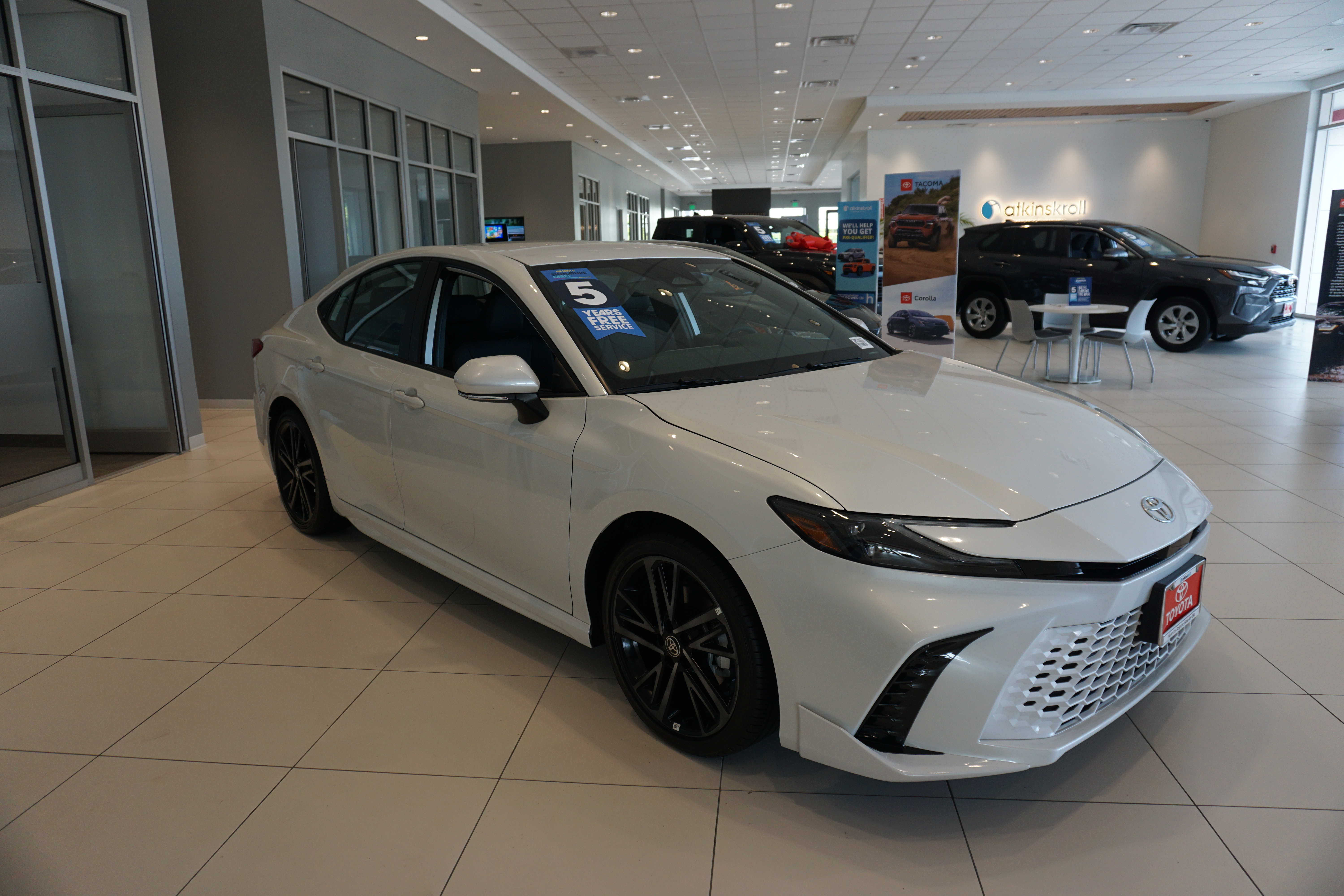 The 2025 Camry activates its electronic motor once the car reaches a speed of 30 miles per hour. From that point, the car doesn’t use any fuel to keep it going.