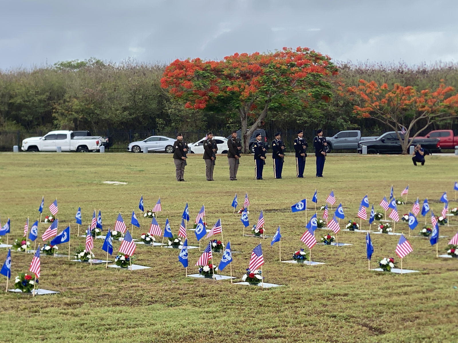 A 21 Gun Salute took part as part of the ceremony