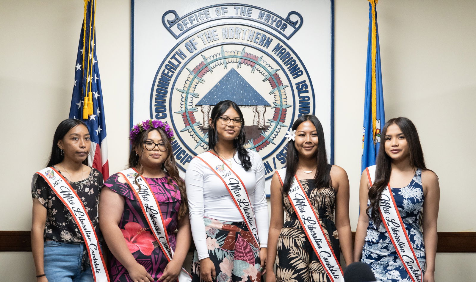 From left, Debbiann Selepeo, Aunika Camacho, Kaypeonie Mendiola, Pritzel Carreon and Teresita Diaz. To learn more about a candidate or for royal court sponsorship opportunities, reach out to the LDC Royal Court Subcommittee at cnmiliberationdayroyalcourt@gmail.com/. 