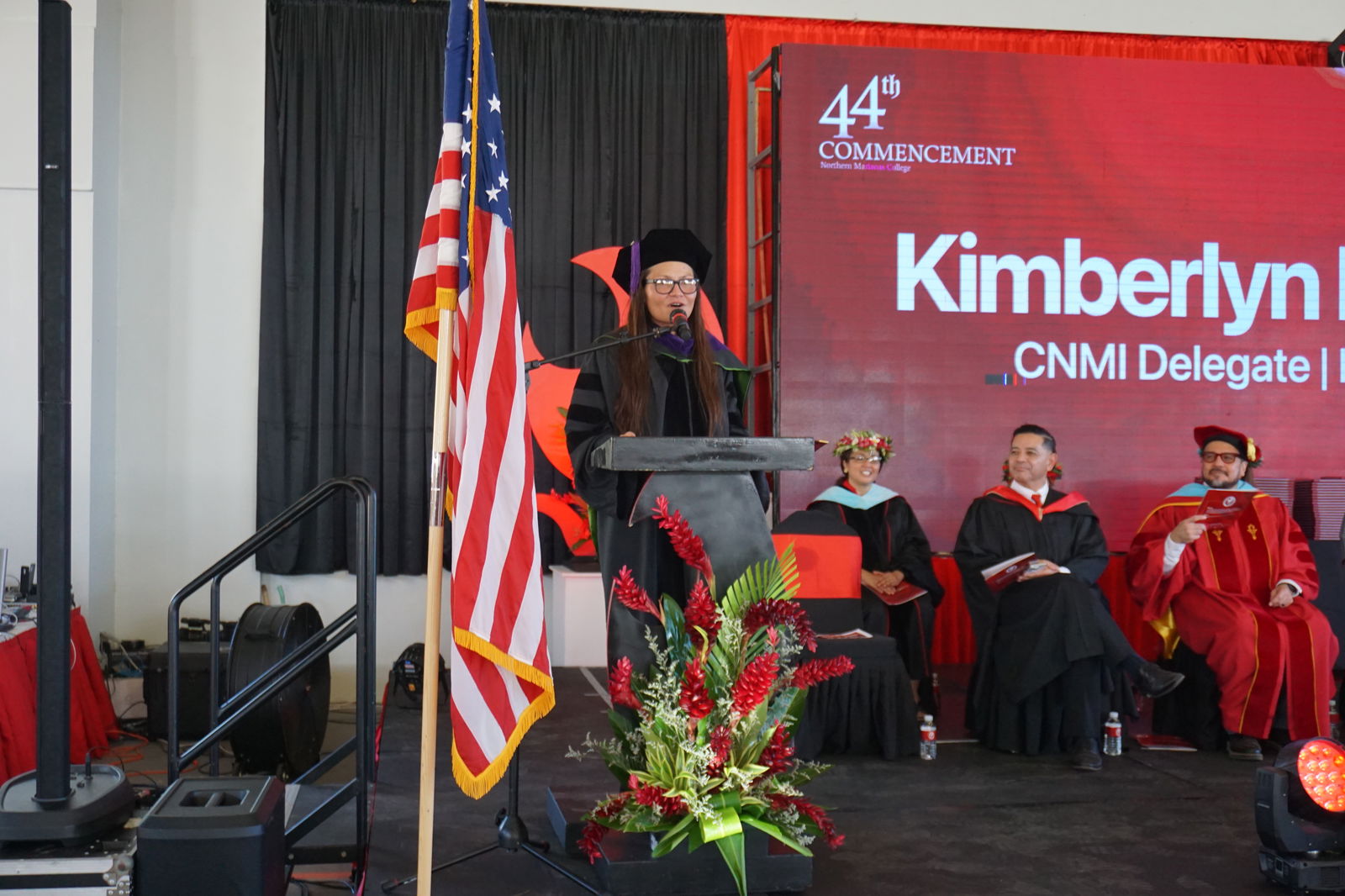 This year's commencement speaker was Delegate Kimberlyn King-Hinds, who praised the graduates for having "ambition with a purpose."