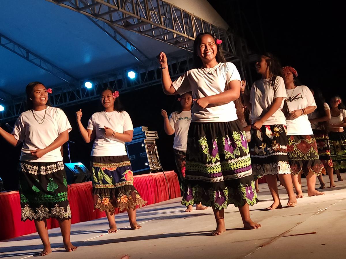Marianas High School Micronesian Culture Club performs at the 26th Annual Taste of the Marianas International Food Festival features arts and crafts, food and drinks and live entertainment on May 17, 2025, at American Memorial Park, Saipan. The festival is held every Saturday night during May Marianas Tourism Month.