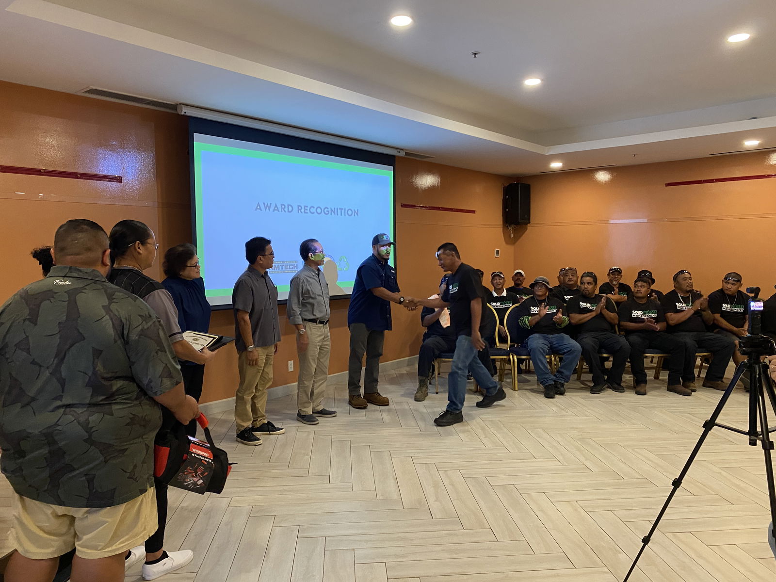 Department of Public Works trainees recently completed solid waste management training through the Northern Marianas Technical Institute.