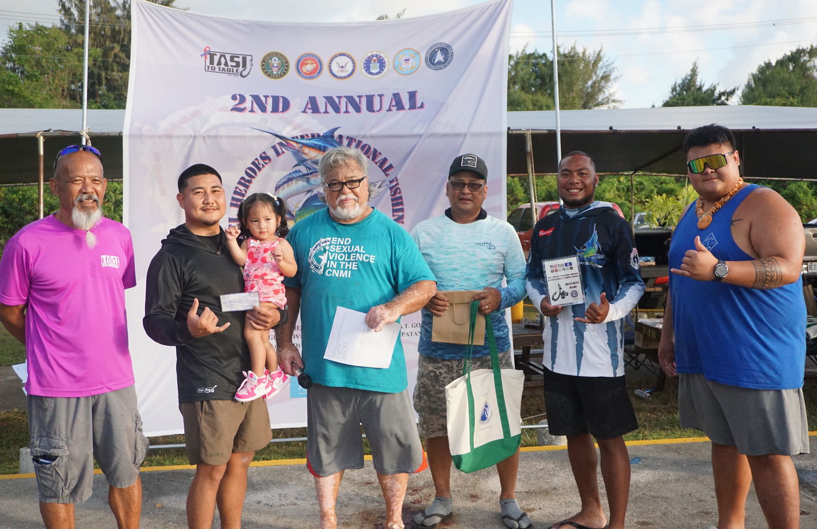 Captain Daniel Mafnas and the crew of Reel Slick ruled the mahi category of the Tasi To Table CNMI Reel Hero’s International Fishing Derby at the Smiling Cove Marina on Saturday.Photo by James F. Sablan Jr.
