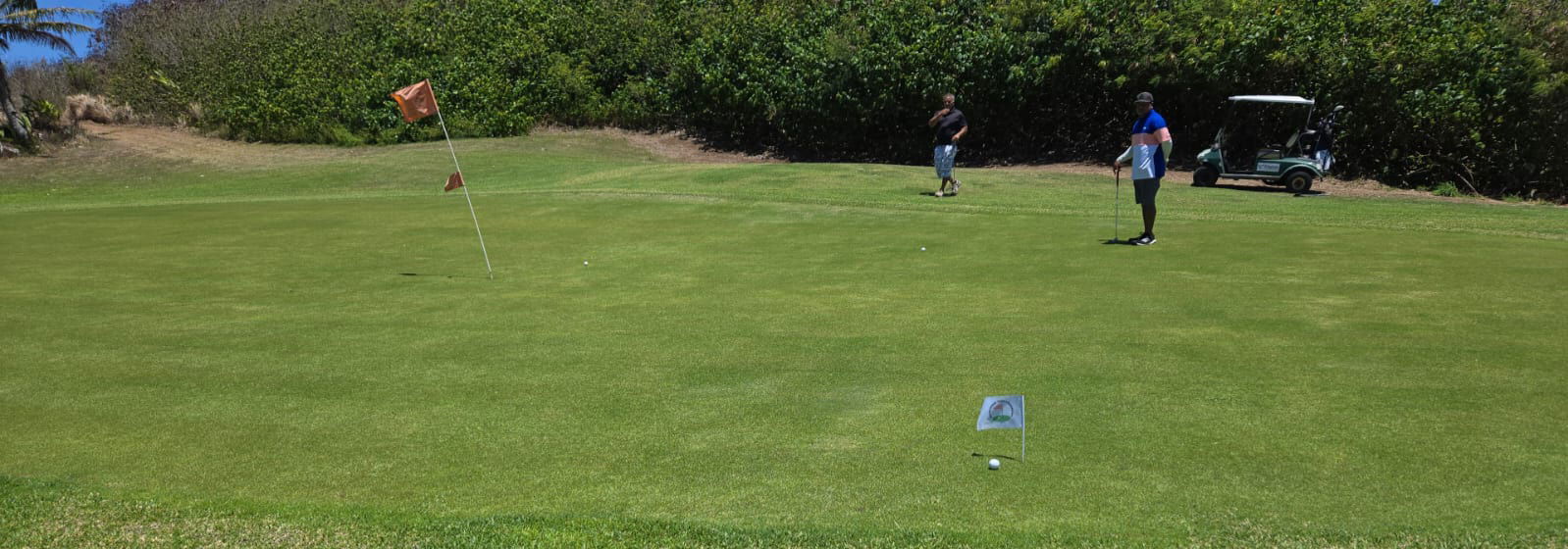 Alfred Aldan earned the nearest-to-the-pin award on the 12th hole, where his ball landed just inches from the pin.