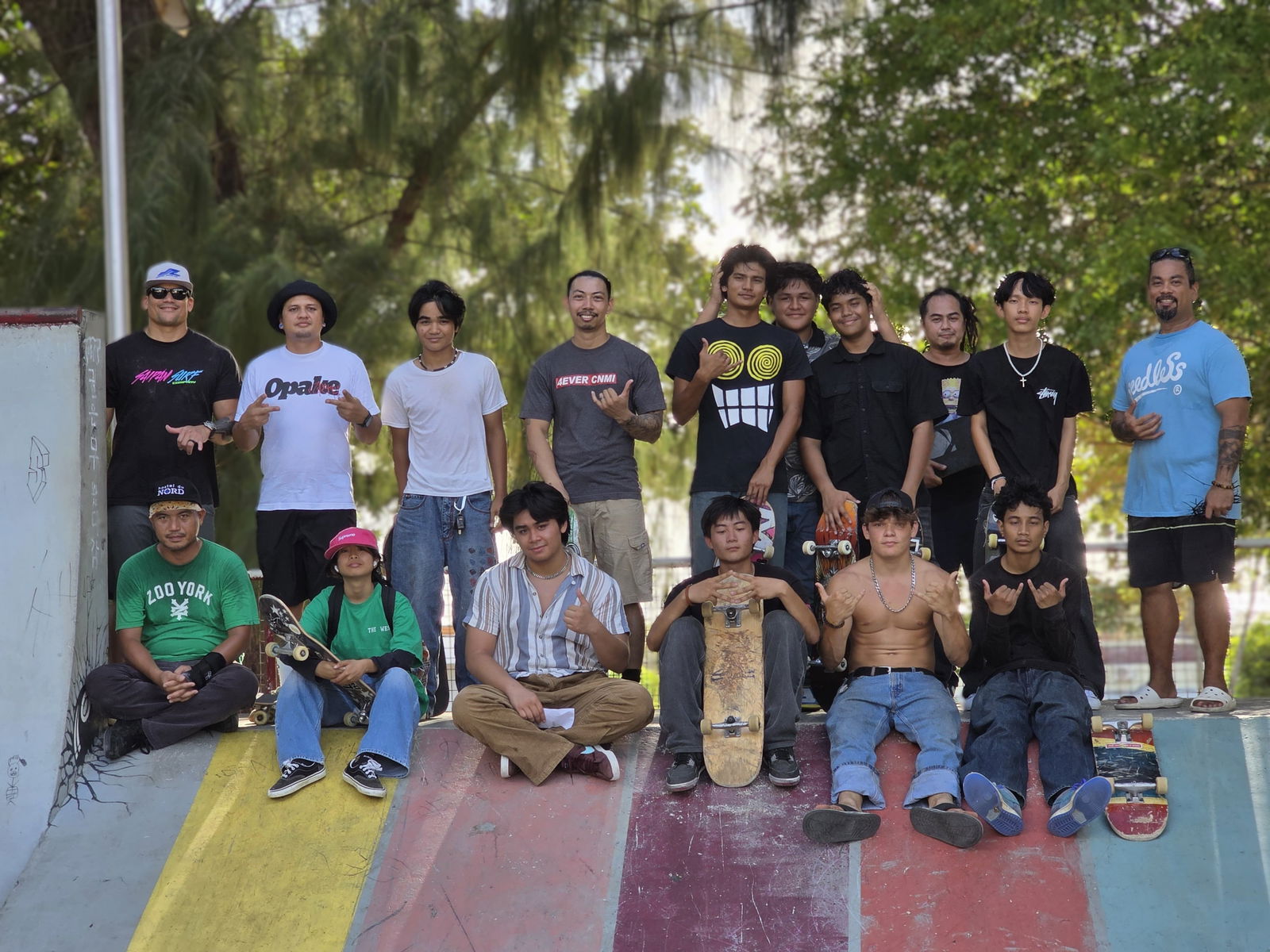 Skaters who competed this year pose for a photo.Photo by James F. Sablan Jr.