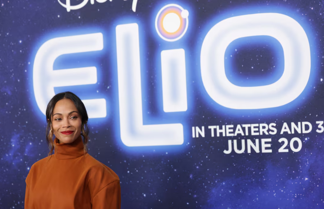 Cast member Zoe Saldana attends the premiere for the film “Elio” at El Capitan theatre in Los Angeles, California, June 10, 2025.REUTERS