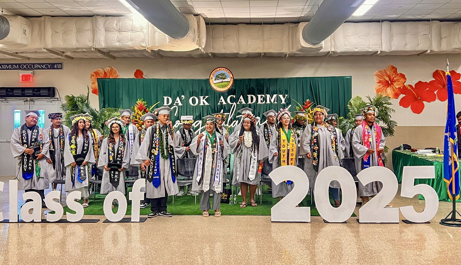 The members of Da’ok Academy’s Class of 2025 perform their tribute song to honor their school, their parents, and the community.