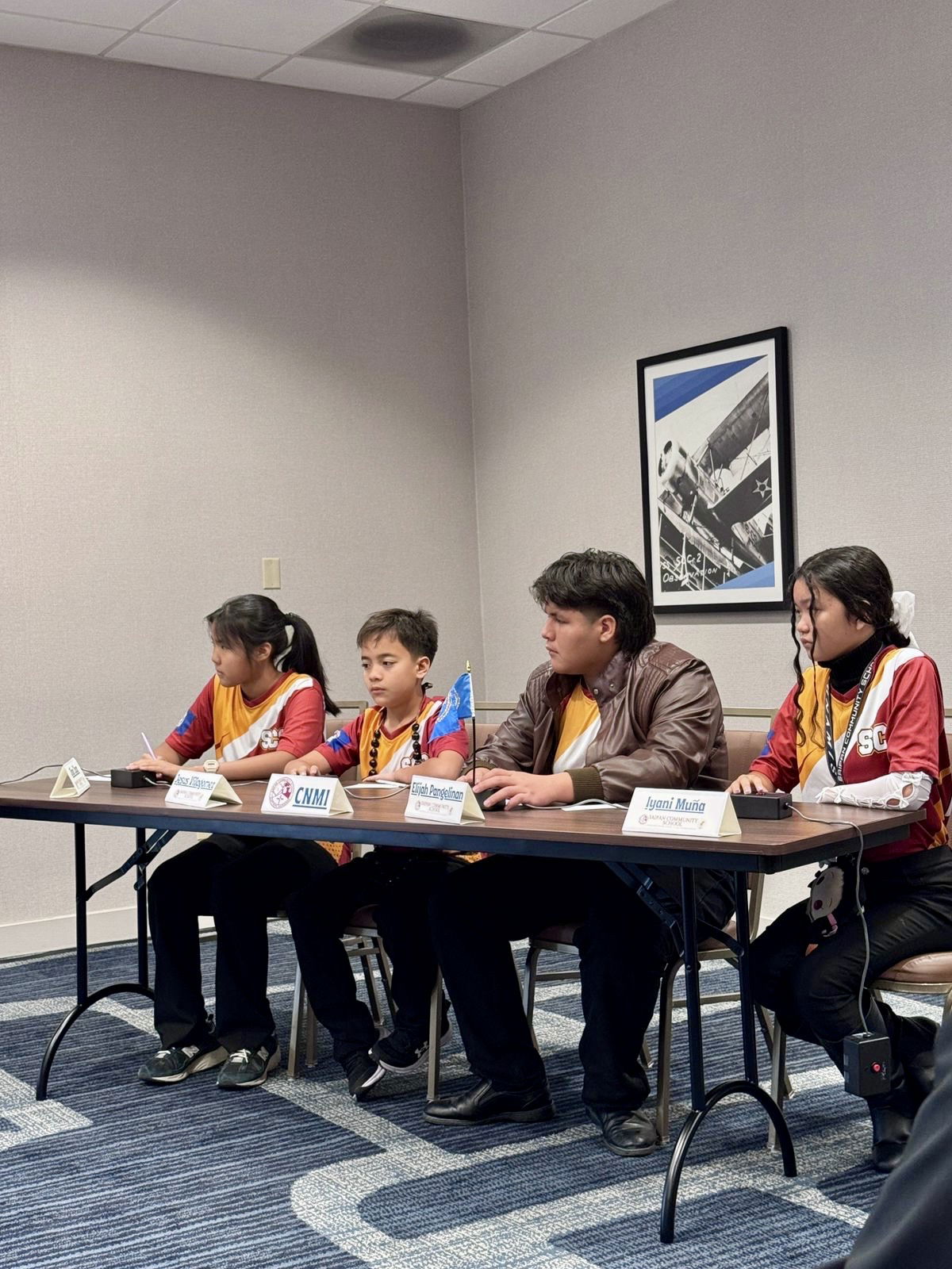 The CNMI team on the second day of the competition.