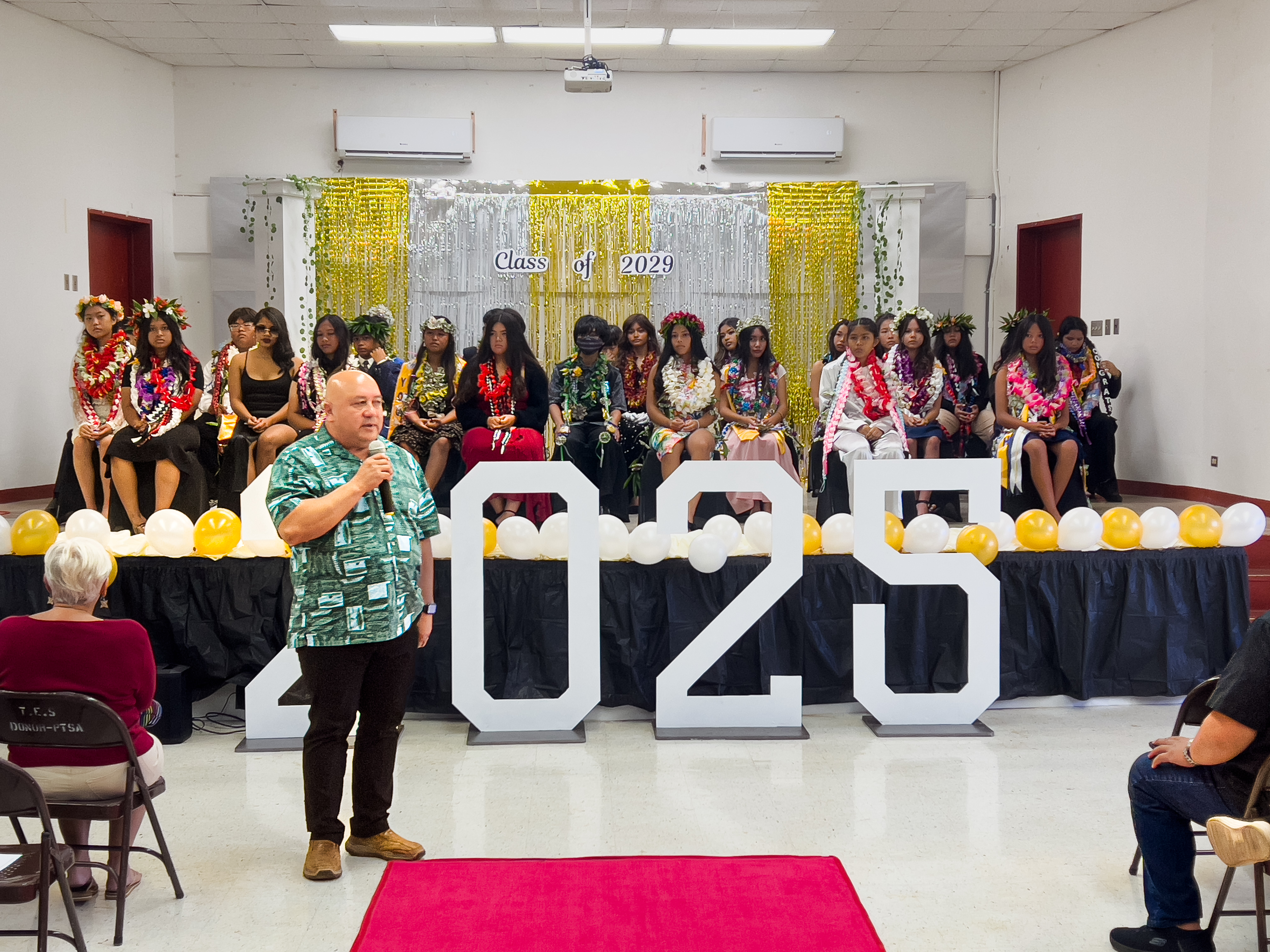 Commissioner of Education Dr. Lawrence F. Camacho delivers his remarks.