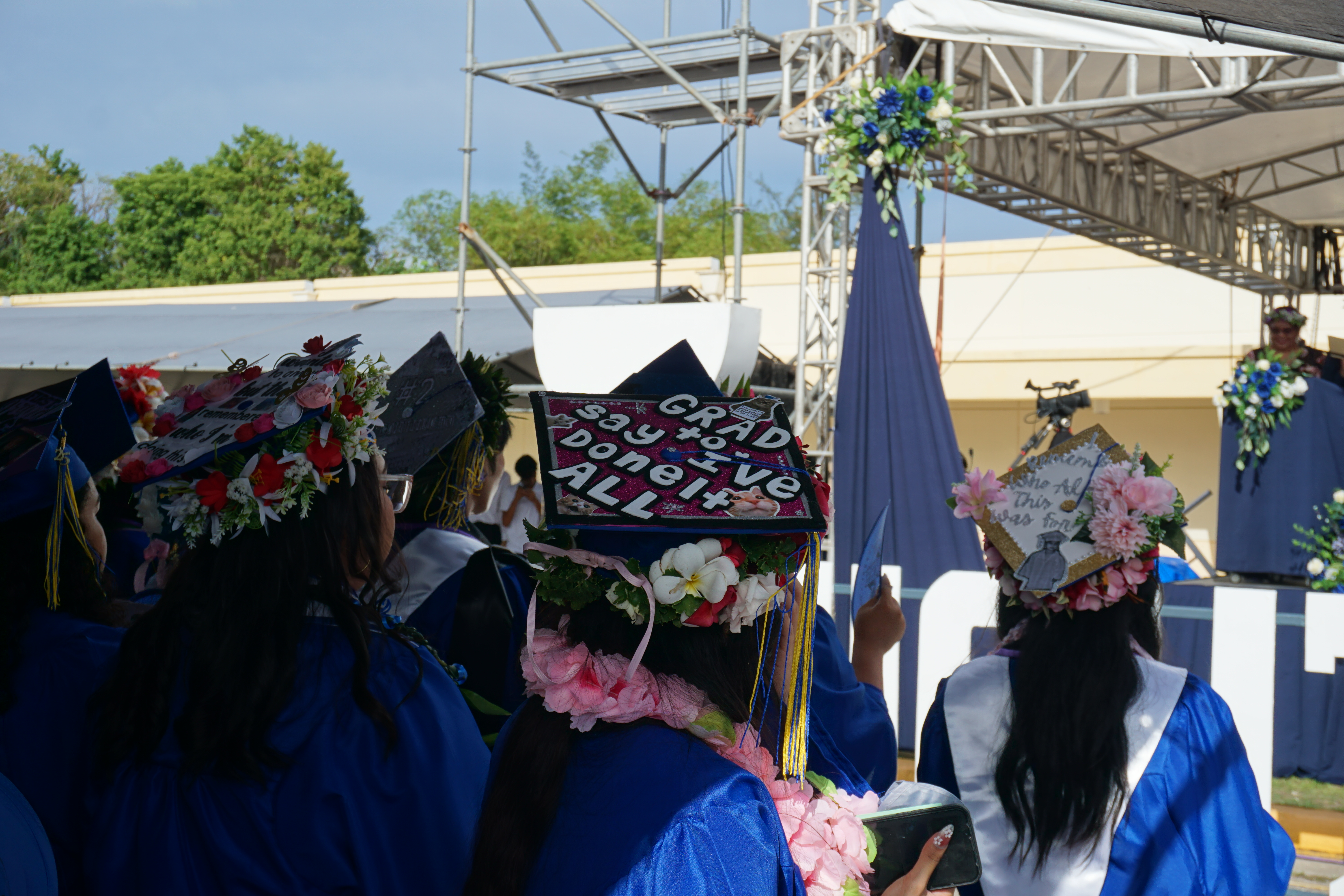 A student's decorated cap at the MHS graduation of 2025.