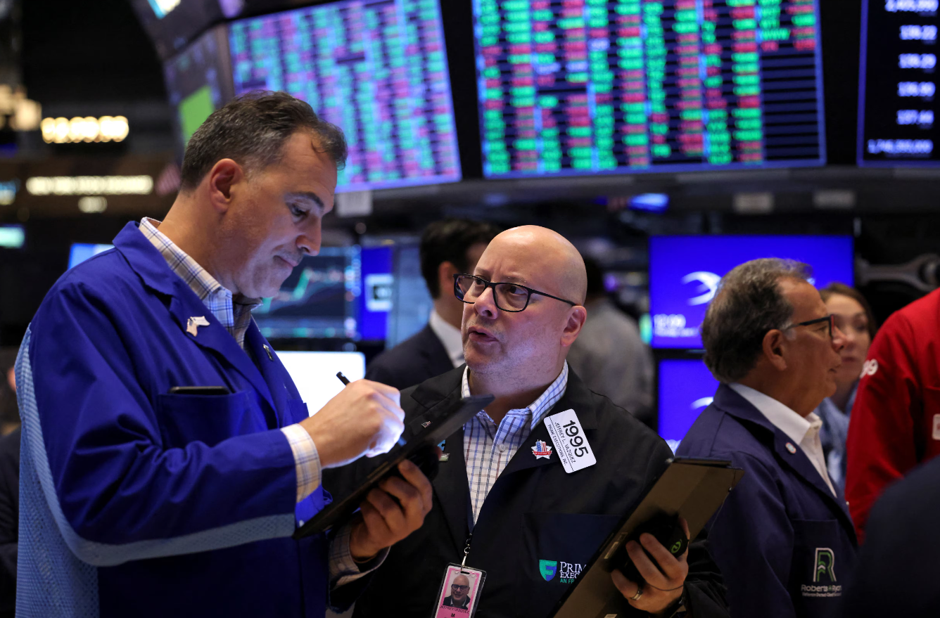 Traders work on the floor at the New York Stock Exchange in New York City, June 5, 2025. REUTERS