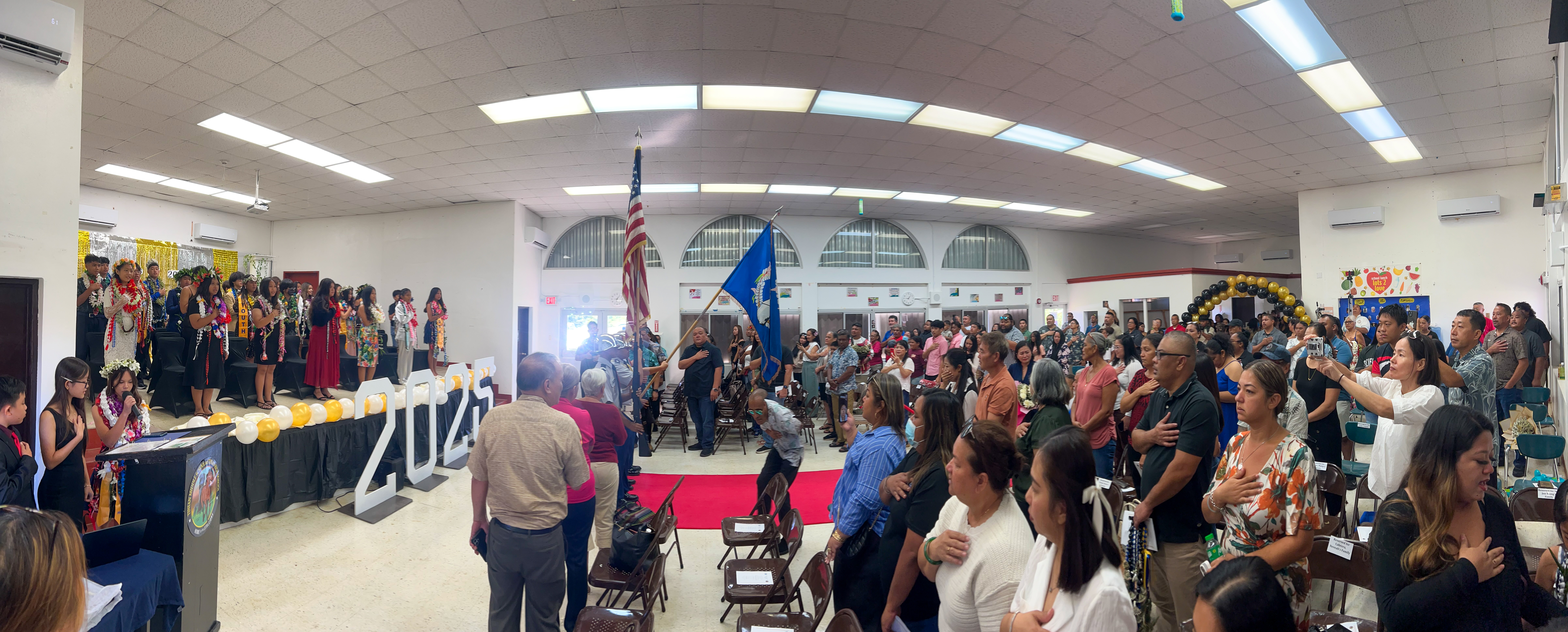 The Tinian Middle School cafeteria was the venue of the promotion ceremony.