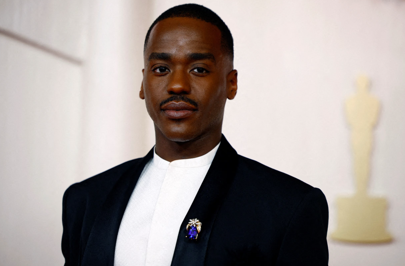 Ncuti Gatwa poses on the red carpet during the Oscars arrivals at the 96th Academy Awards in Hollywood, Los Angeles, California, March 10, 2024.REUTERS