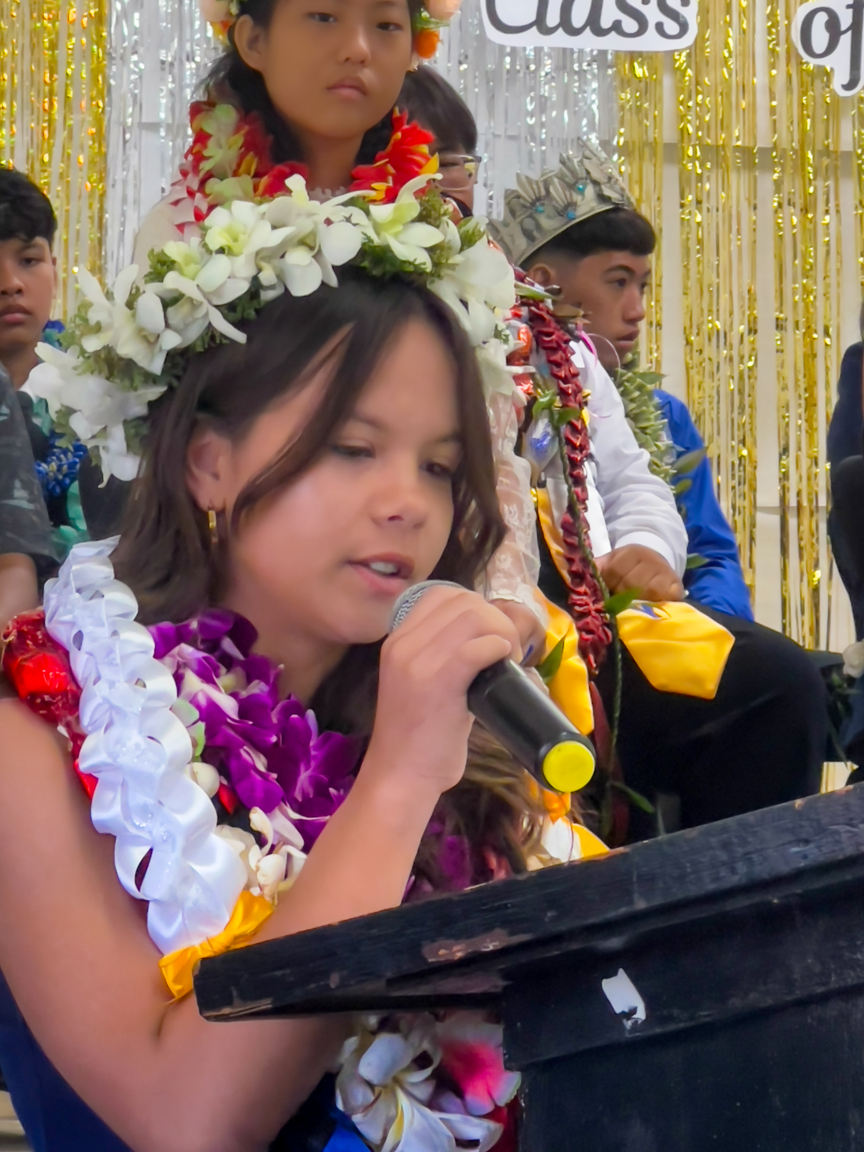 Salutatorian Piper Rose Christian delivers her address.