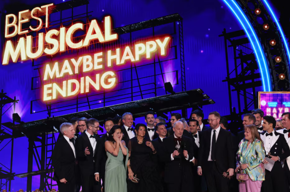 Producer Jeffrey Richards accepts Best Musical award for "Maybe Happy Ending" at the 78th Annual Tony Awards in New York City, June 8, 2025.REUTERS