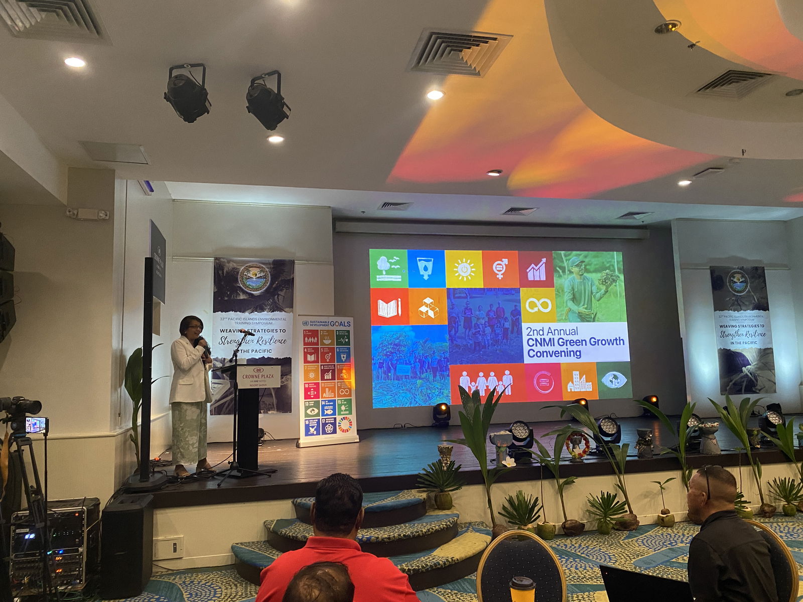 Patricia Coleman, CNMI Green Growth Initiative co-lead, speaks at the 2nd Annual CNMI Green Growth Convening on Monday, June 9, 2025.