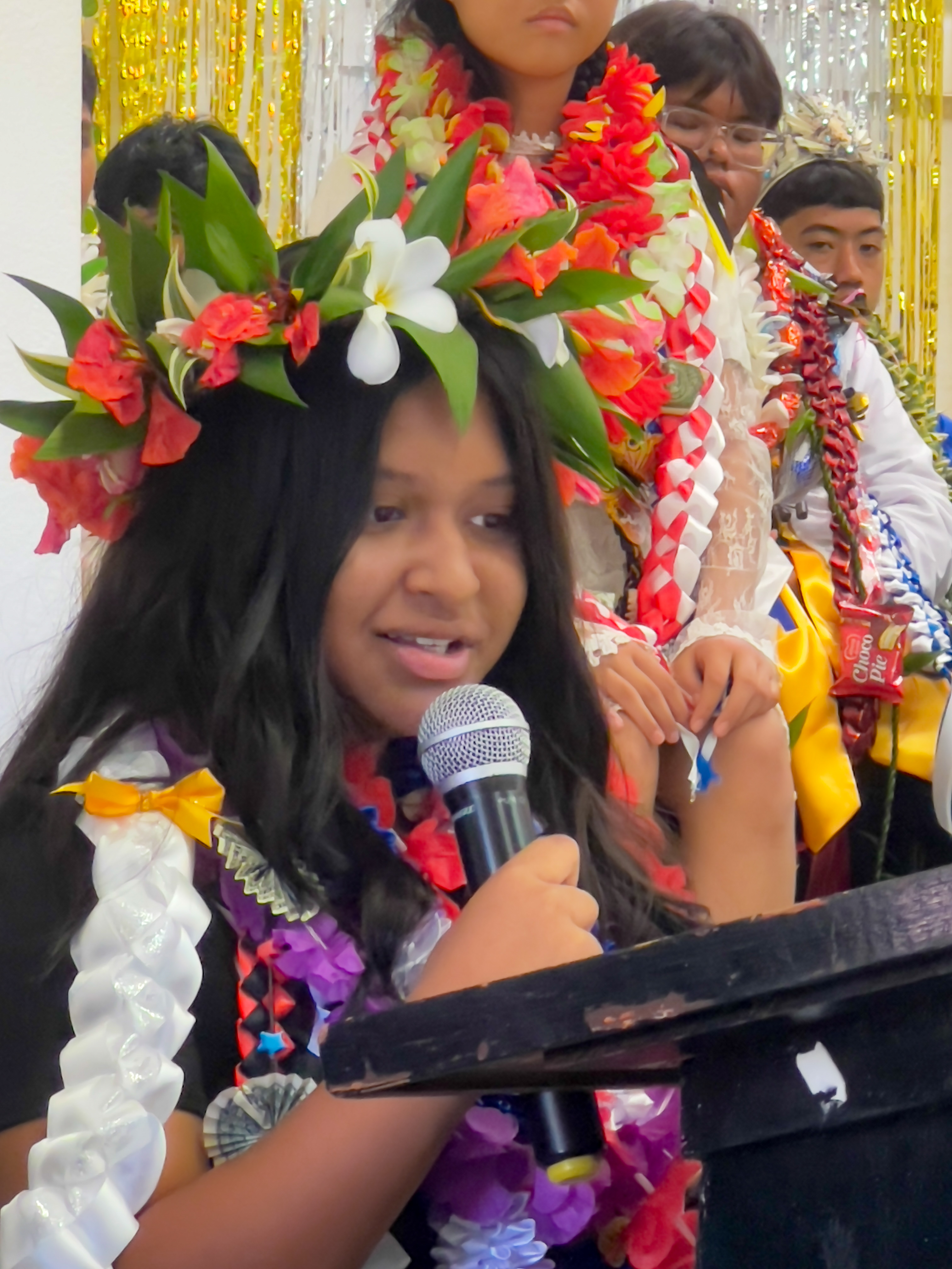Valedictorian Amina Fajamida Vera Hossain delivers her address.