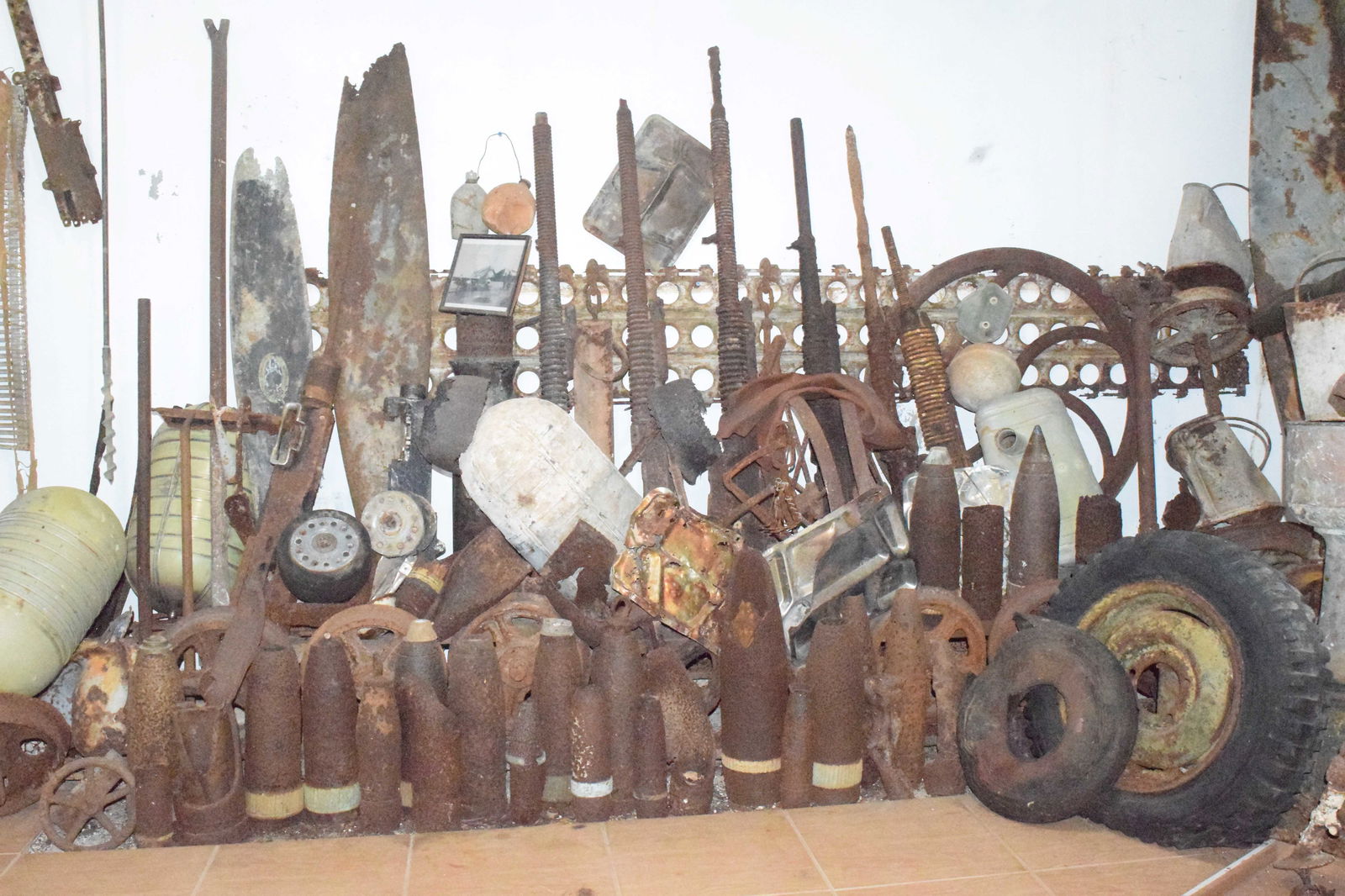 Some of the World War II relics in Fabian Indalecio’s collection.