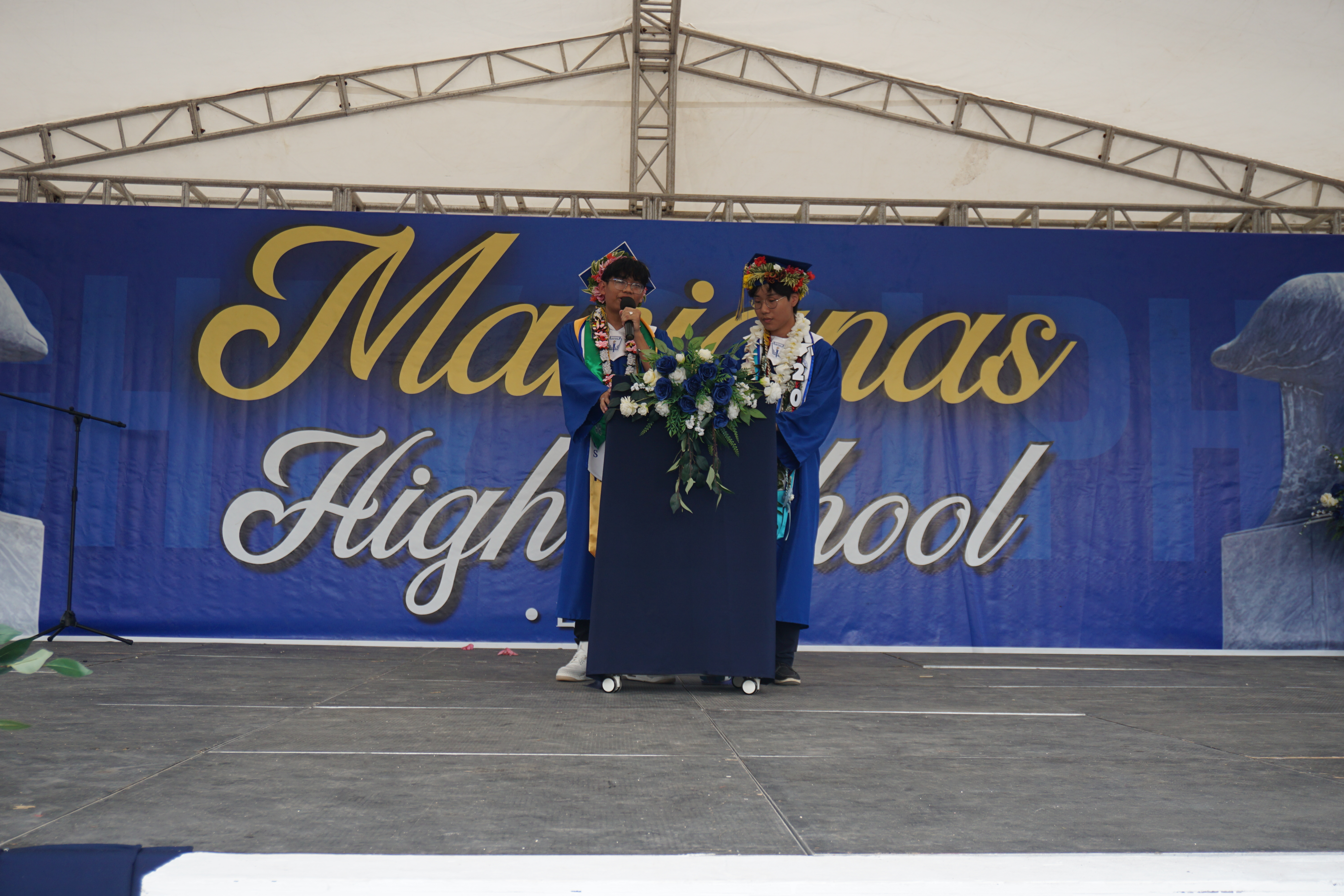 In a historic move, Jedric Aniciete shared the address with his best friend and salutatorian, Gwanpil Son. 