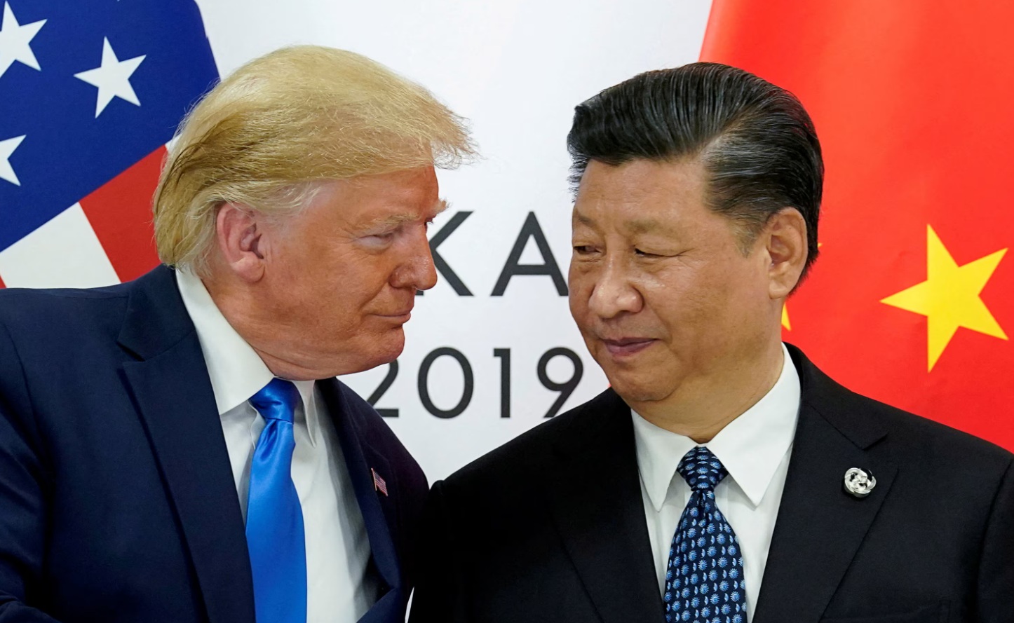 President Donald Trump meets with Chinese leader Xi Jinping at the start of their bilateral meeting at the G20 leaders summit in Osaka, Japan, June 29, 2019.REUTERS