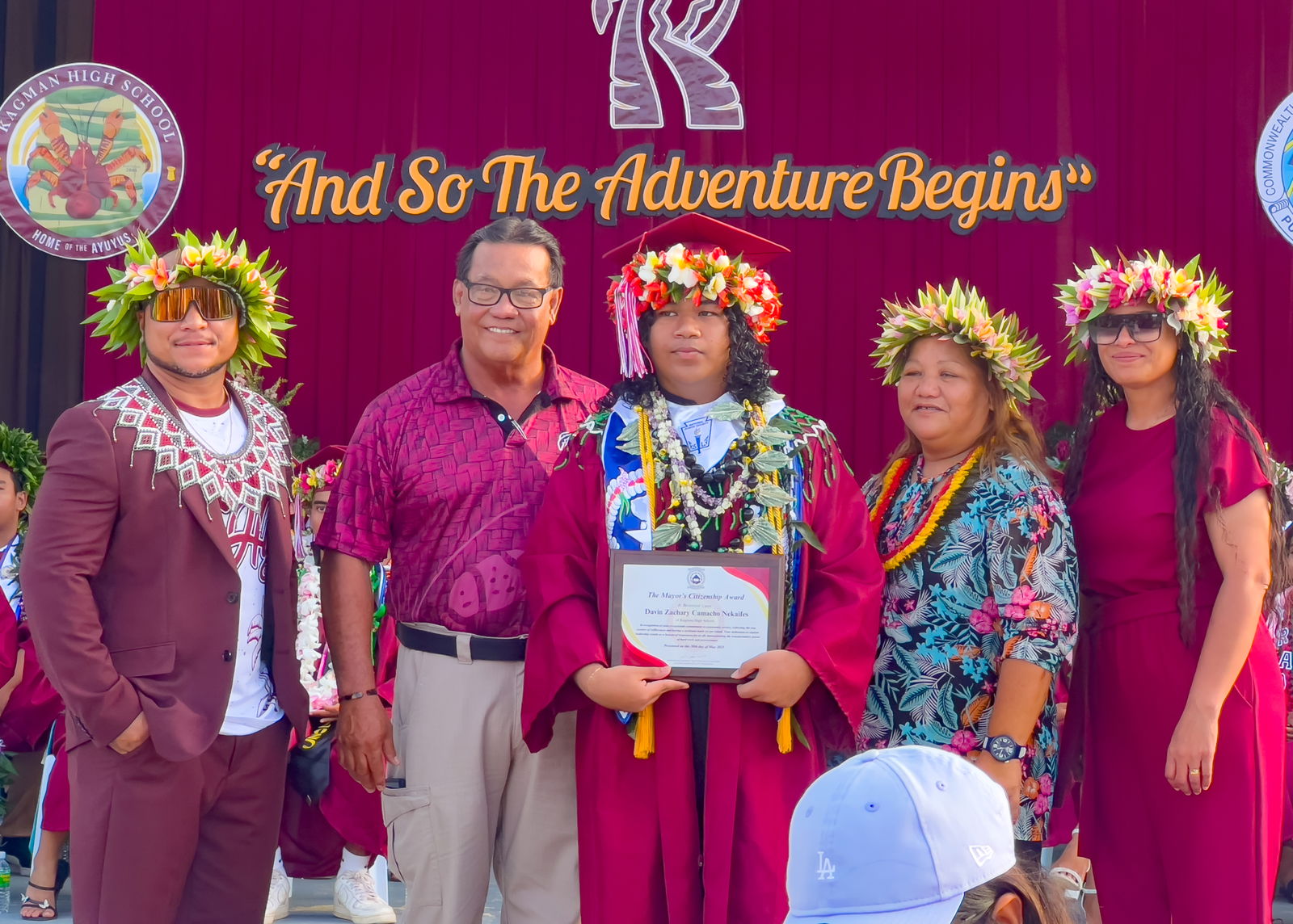 The Mayor’s Award went to Davin Zachary Camacho Nekaifes, who received the honor from Saipan Mayor RB Camacho.