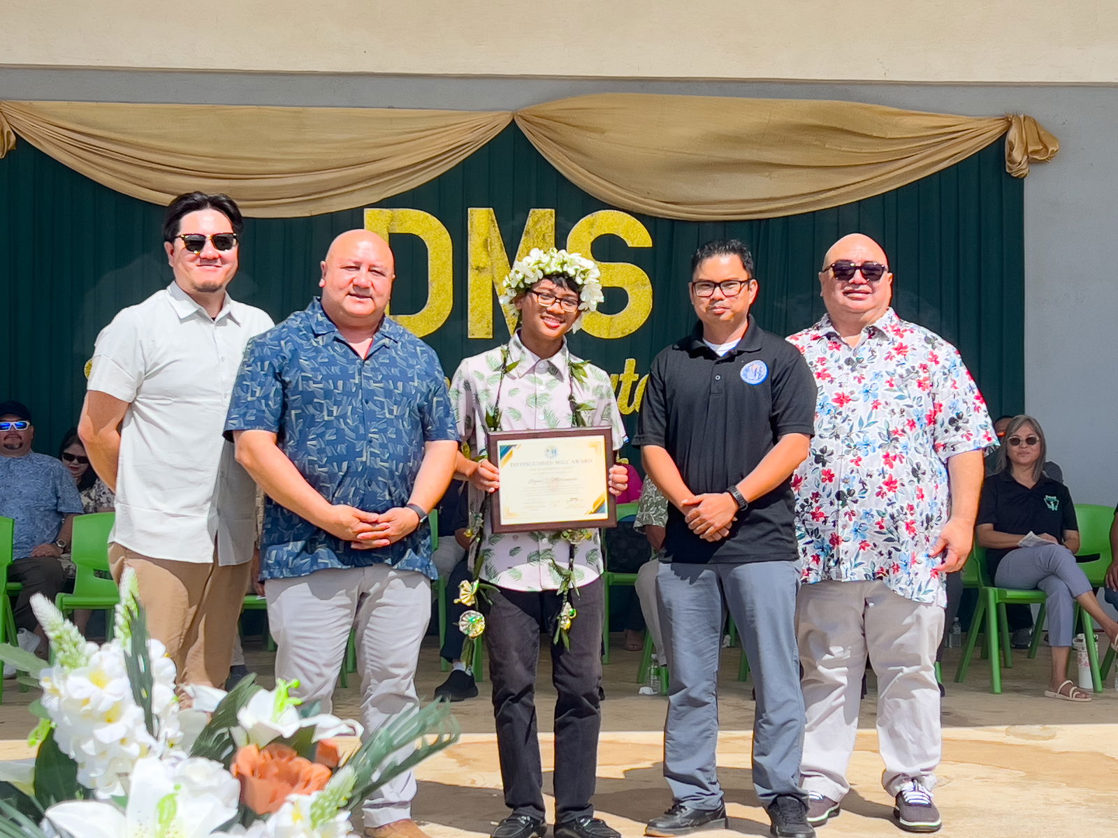 The Distinguished Middle School Leadership Award went to Logan Matsumoto.