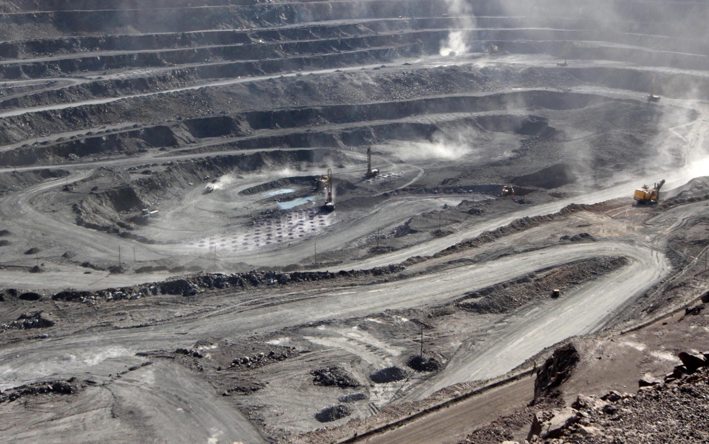 Miners are seen at the Bayan Obo mine containing rare earth minerals, in Inner Mongolia, China on July 16, 2011.REUTERS