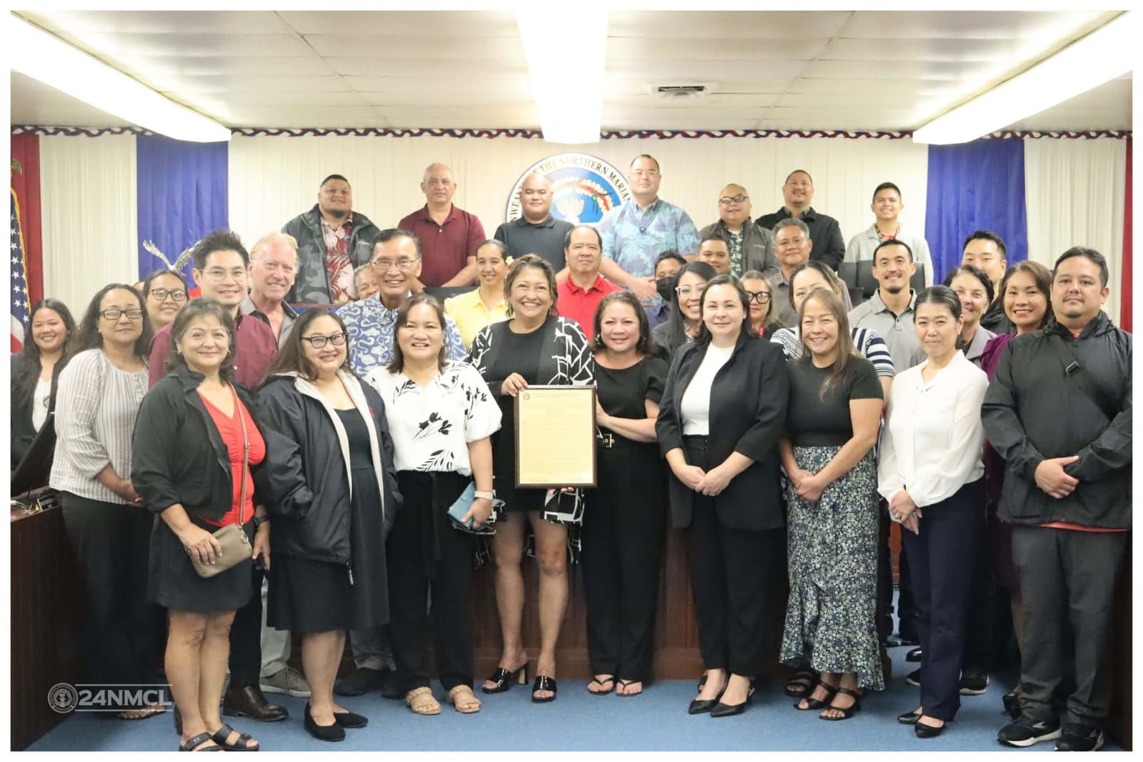 The House of Representatives honors Gloria Cruz Cavanagh with House Resolution 24-10.Contributed photo