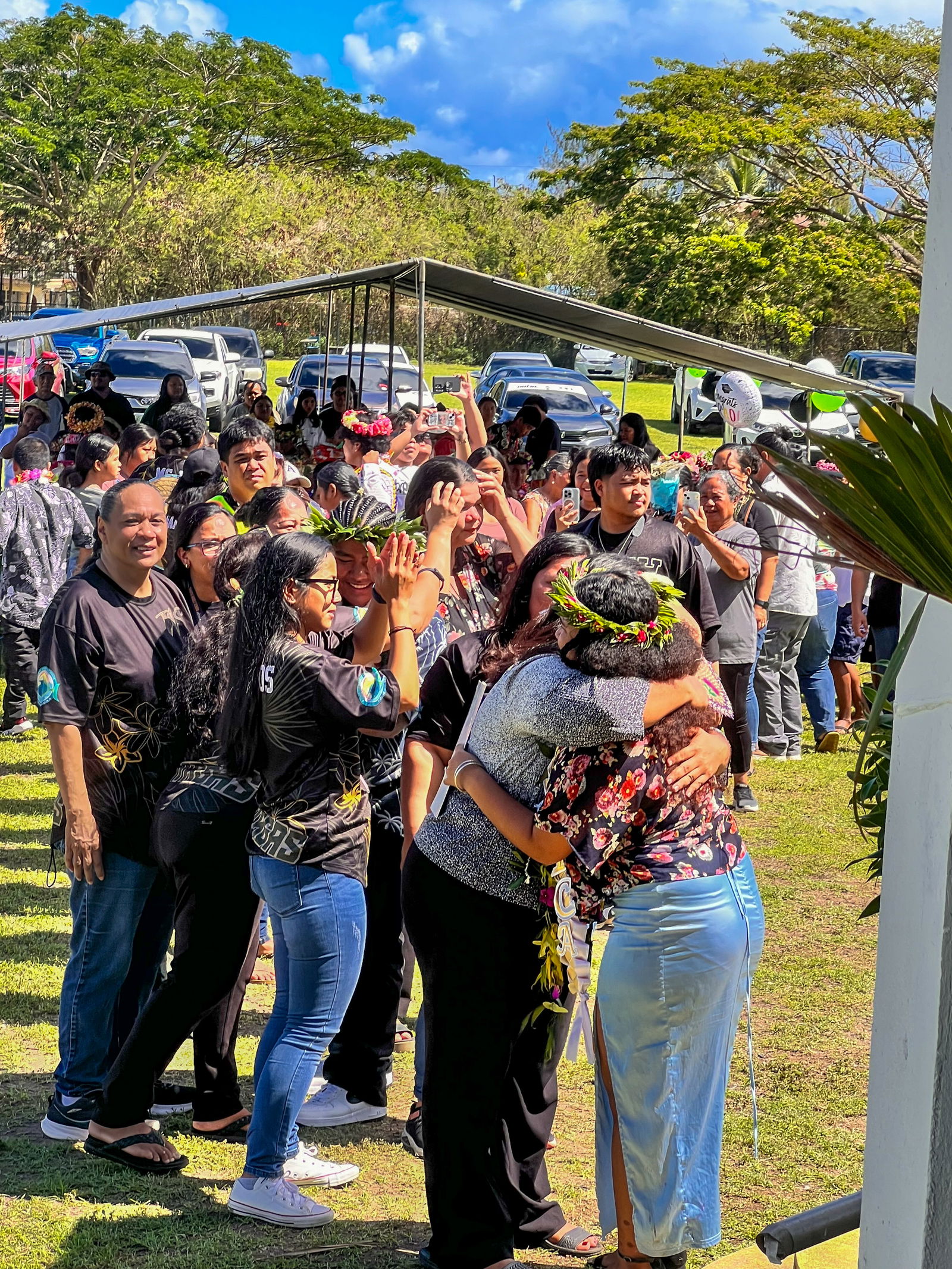 Proud TMS teachers congratulate the promoted students.