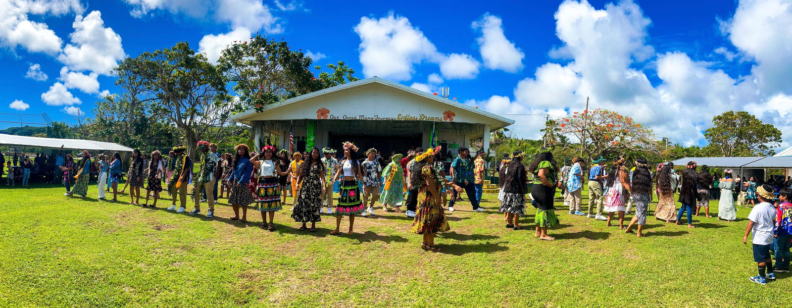 The 88 eighth graders perform during their promotion ceremony.