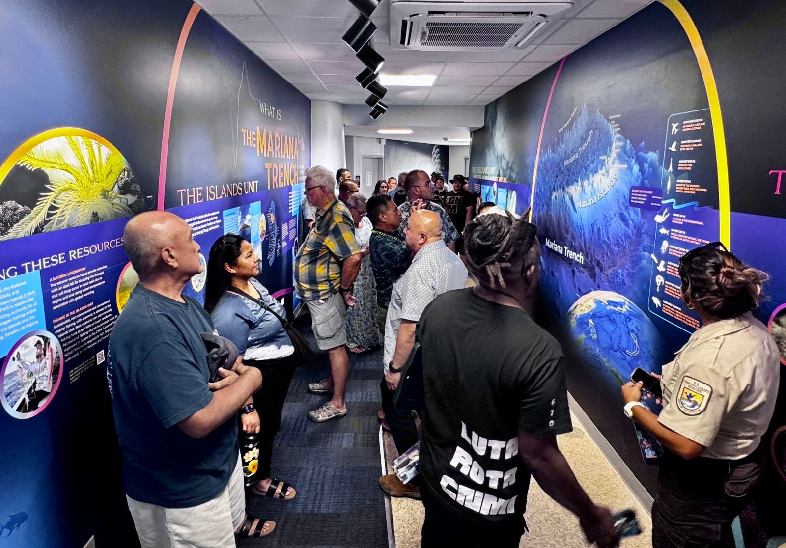 The Mariana Trench Visitor Contact Station is now open at American Memorial Park. A ribbon-cutting ceremony was held on Wednesday. The contact station aims to connect local communities and visitors with the vital conservation efforts undertaken to protect the Mariana Trench Marine National Monument, which was created by President George W. Bush on Jan. 6, 2009.Friends of the Mariana Trench photo