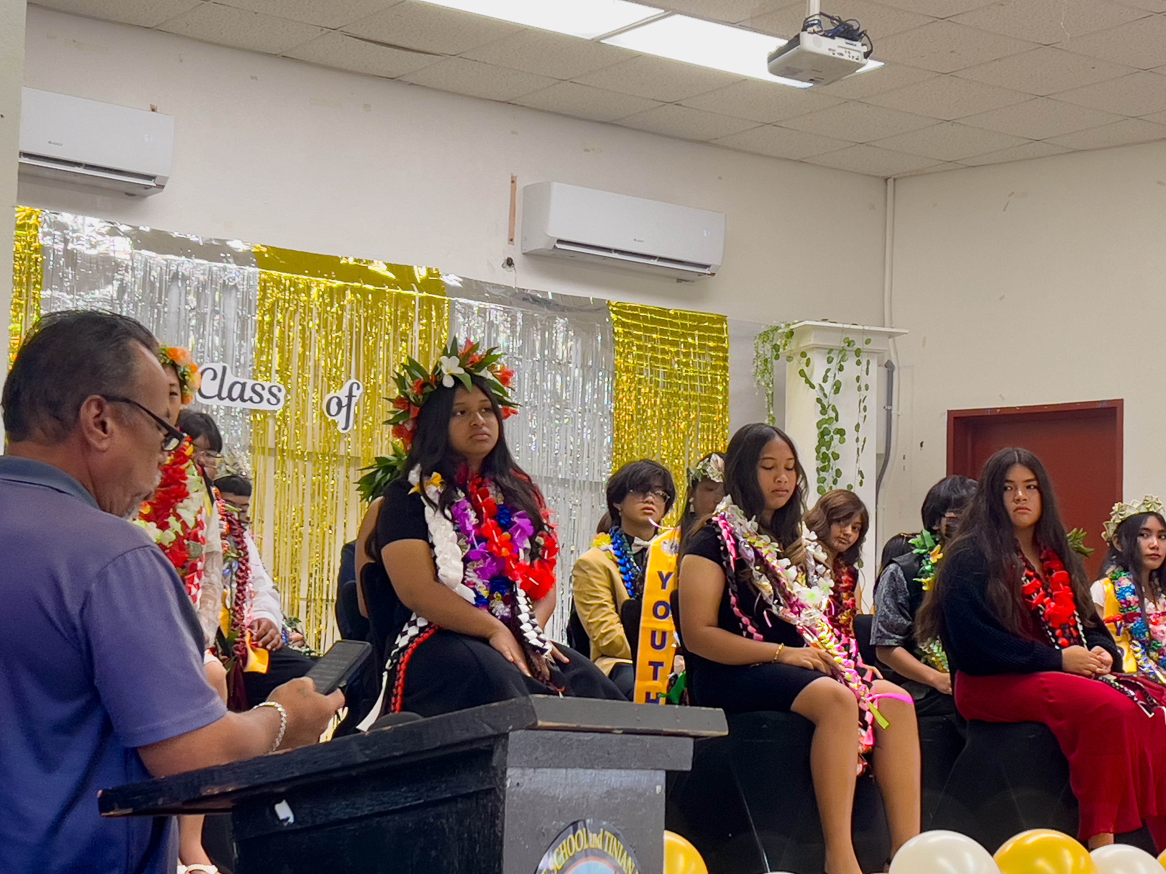 BOE Vice Chairman Anthony DLC Barcinas, left, delivers his remarks.