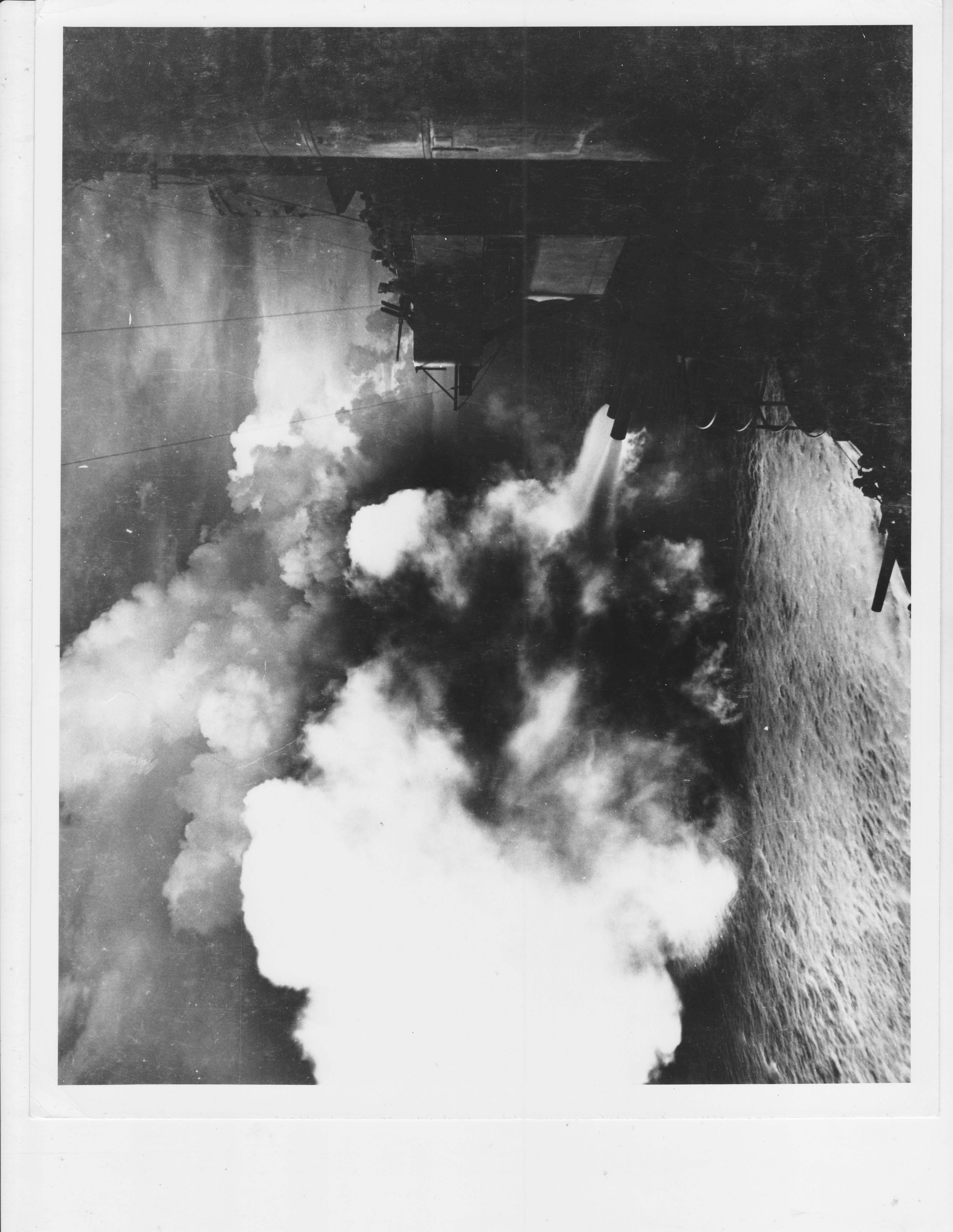 The USS New Mexico in action.