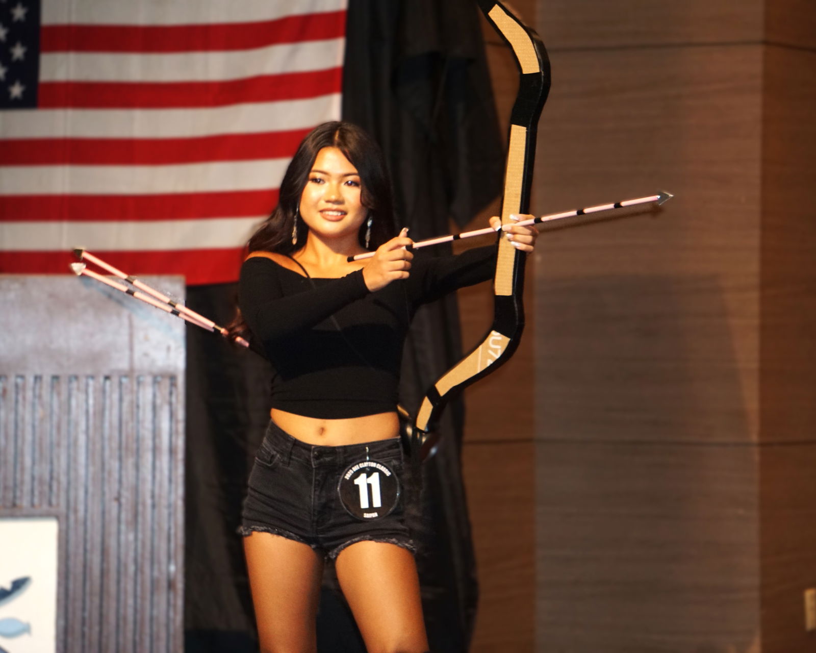 Kazzandra Drilon strikes a pose in the Fitness Pageant category.