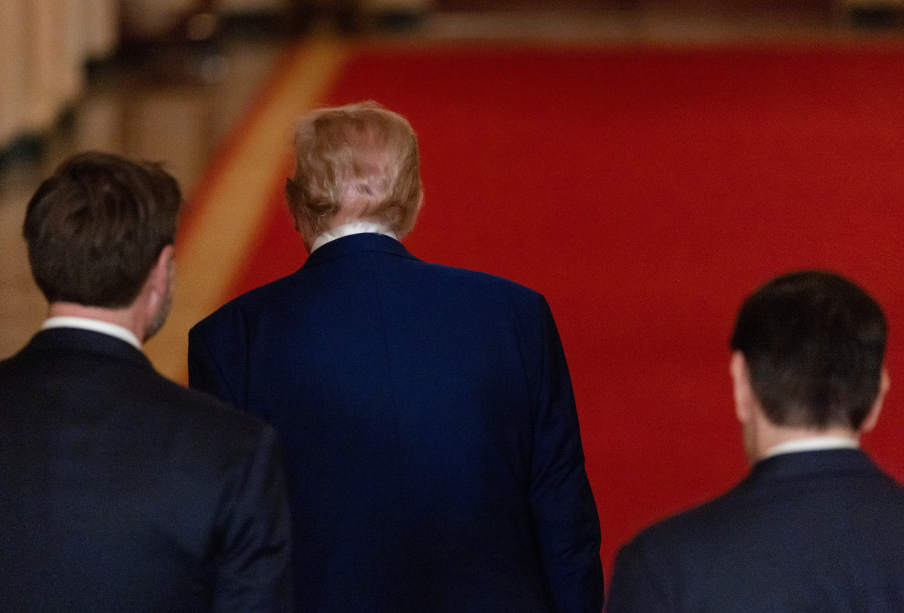 President Donald Trump walks after delivering an address to the nation at the White House in Washington, D.C., June 21, 2025, following U.S. strikes on Iran's nuclear facilities.REUTERS