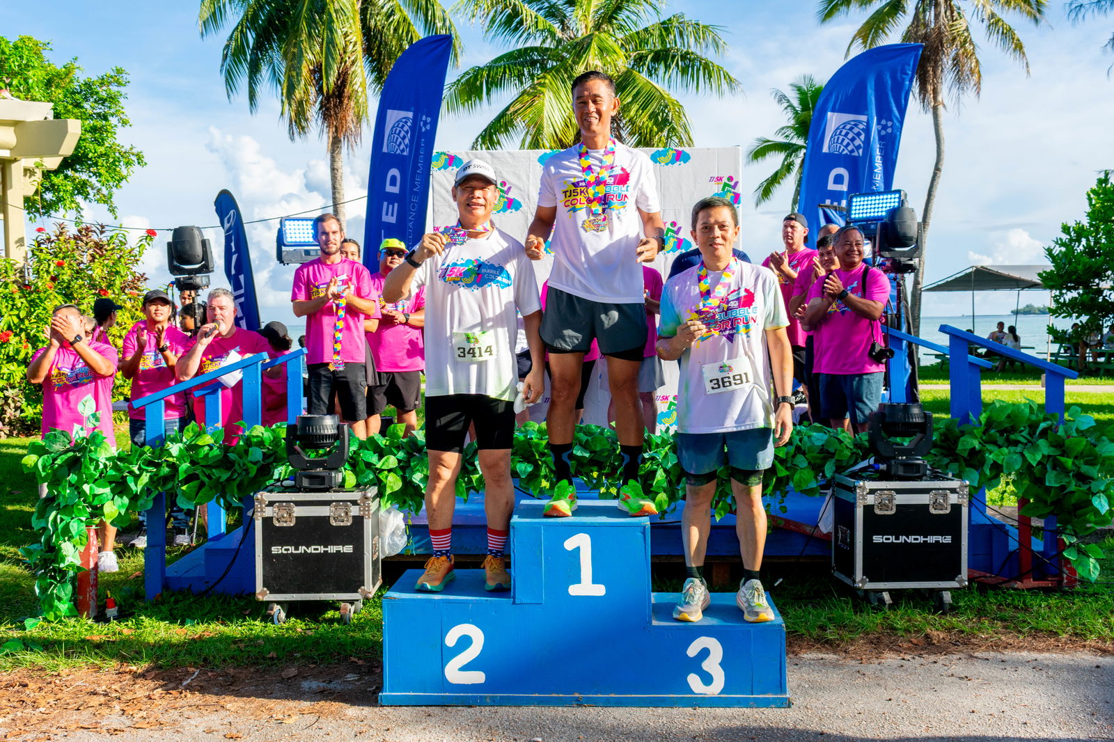 James Abuy, Raymond Tolentino, and Ferdinand Santos are the top three finishers in the men's 50-59 age group.