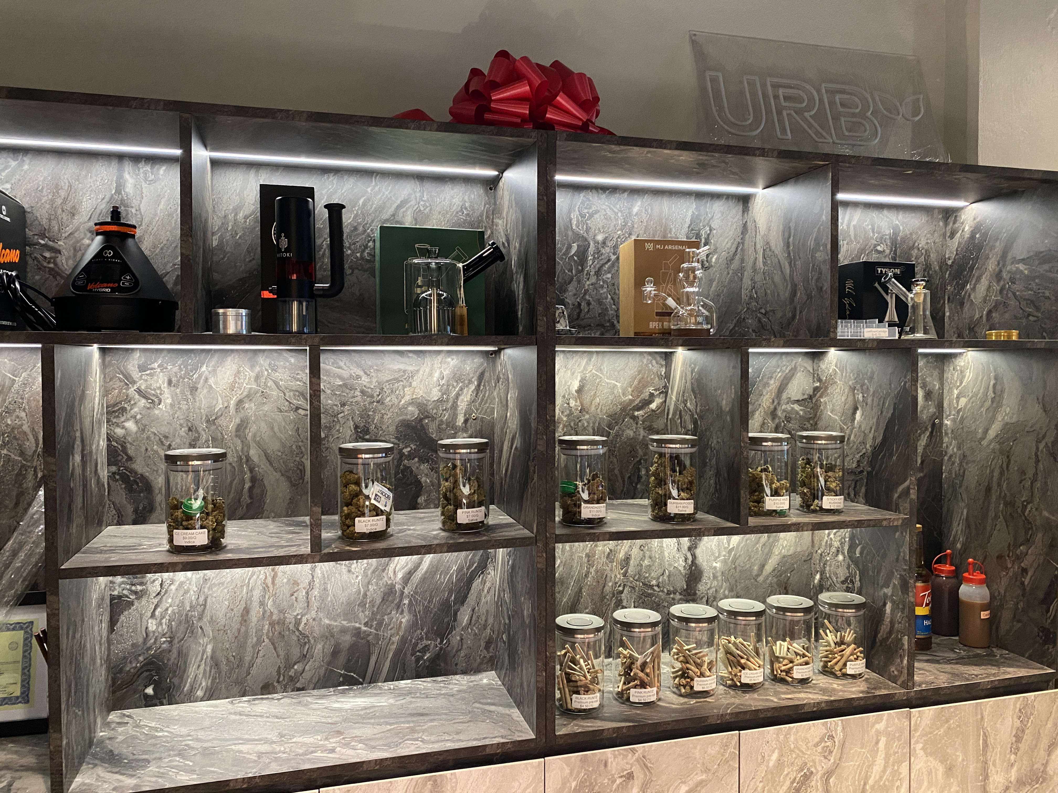 Bongs, bubblers, and more are available at the CannaSaipan lounge.