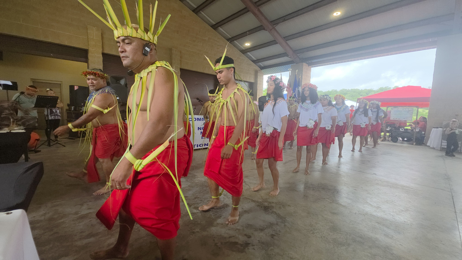 Cultural performers included members of the Refaluwasch community, who performed a maas and stick dance.