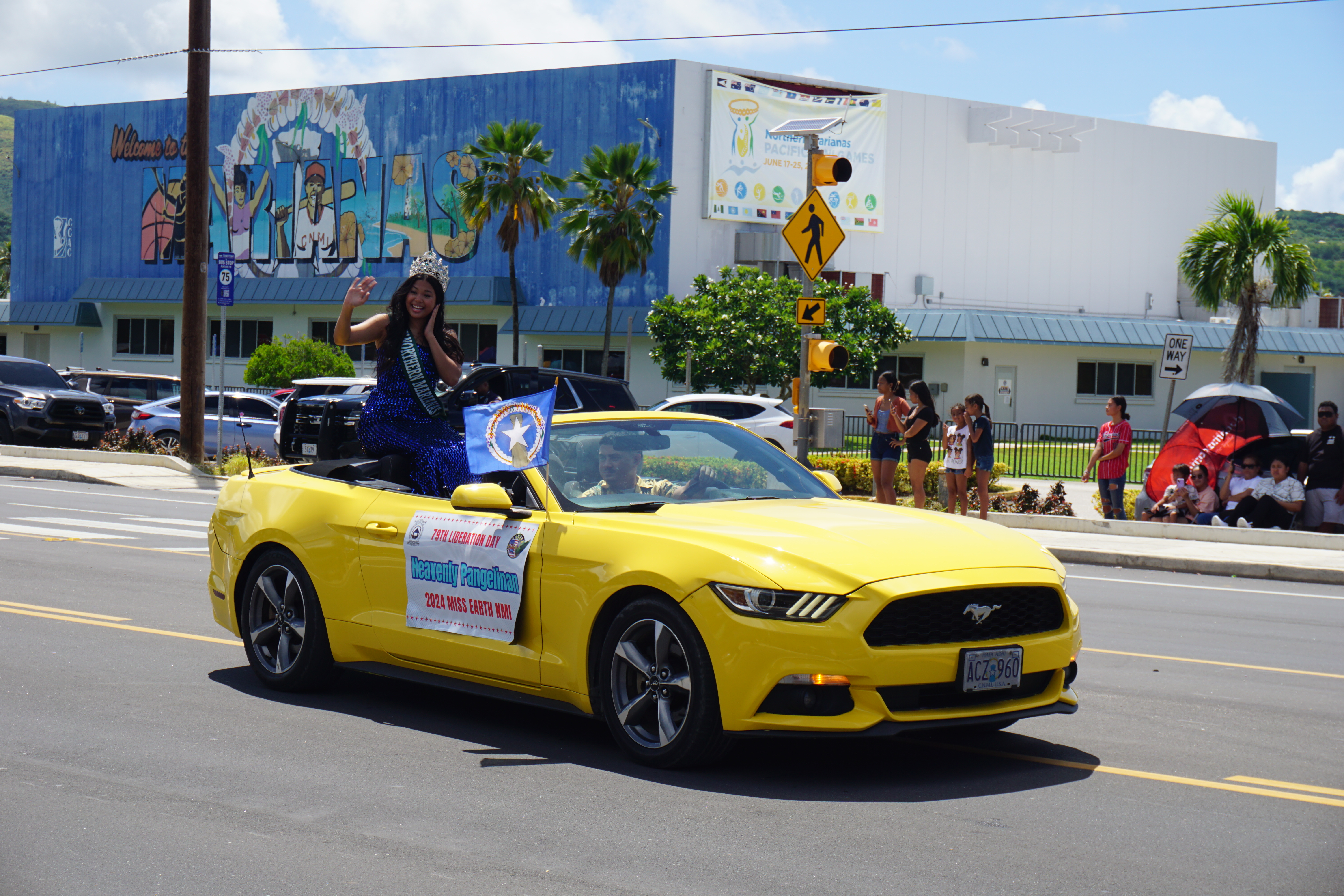 Miss Earth Northern Marianas Heavenly Pangelinan participates in the parade.