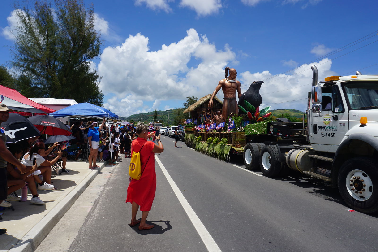 The Tinian parade float was the center of attention.