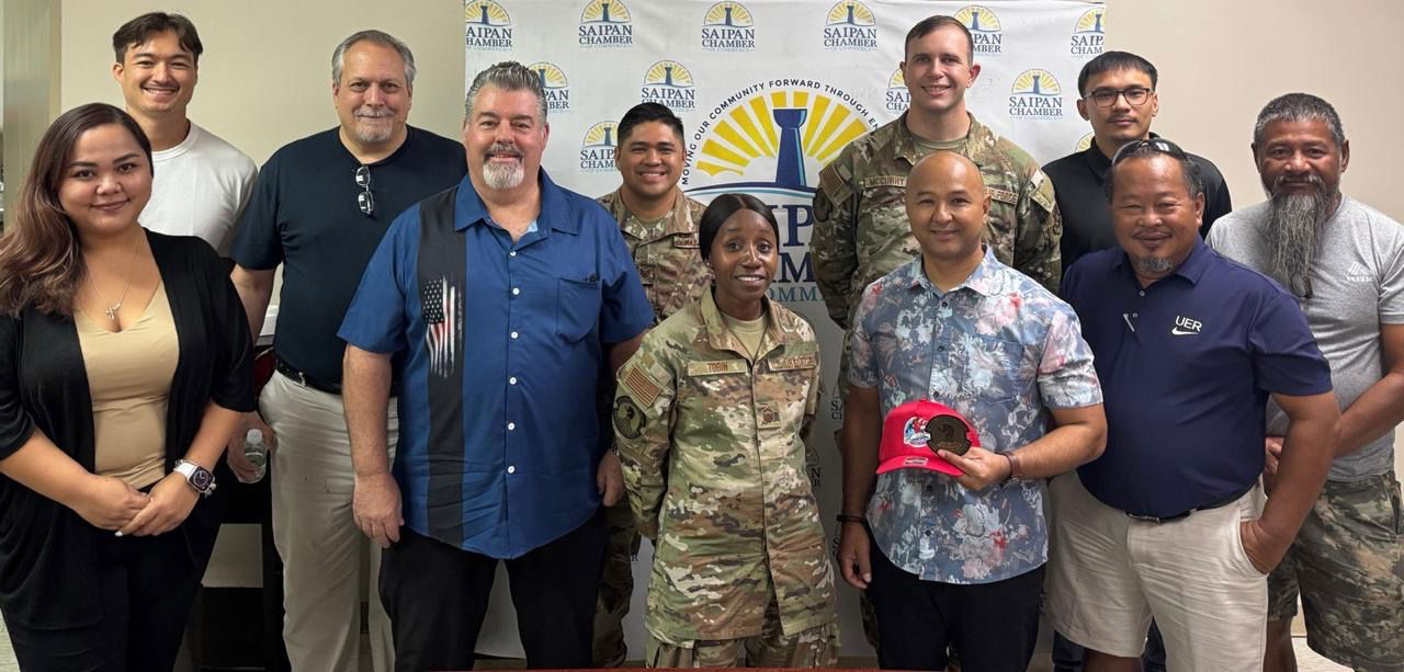 The Saipan Chamber of Commerce and the United States Pacific Air Forces recently discussed business opportunities for Chamber members and ways to strengthen partnerships supporting ongoing military projects in the CNMI.SCC photo