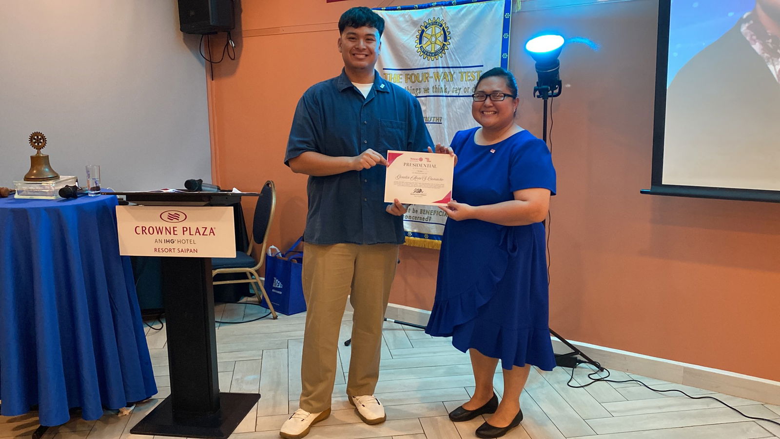 Richard Baleares, left, and Genilin Camacho.