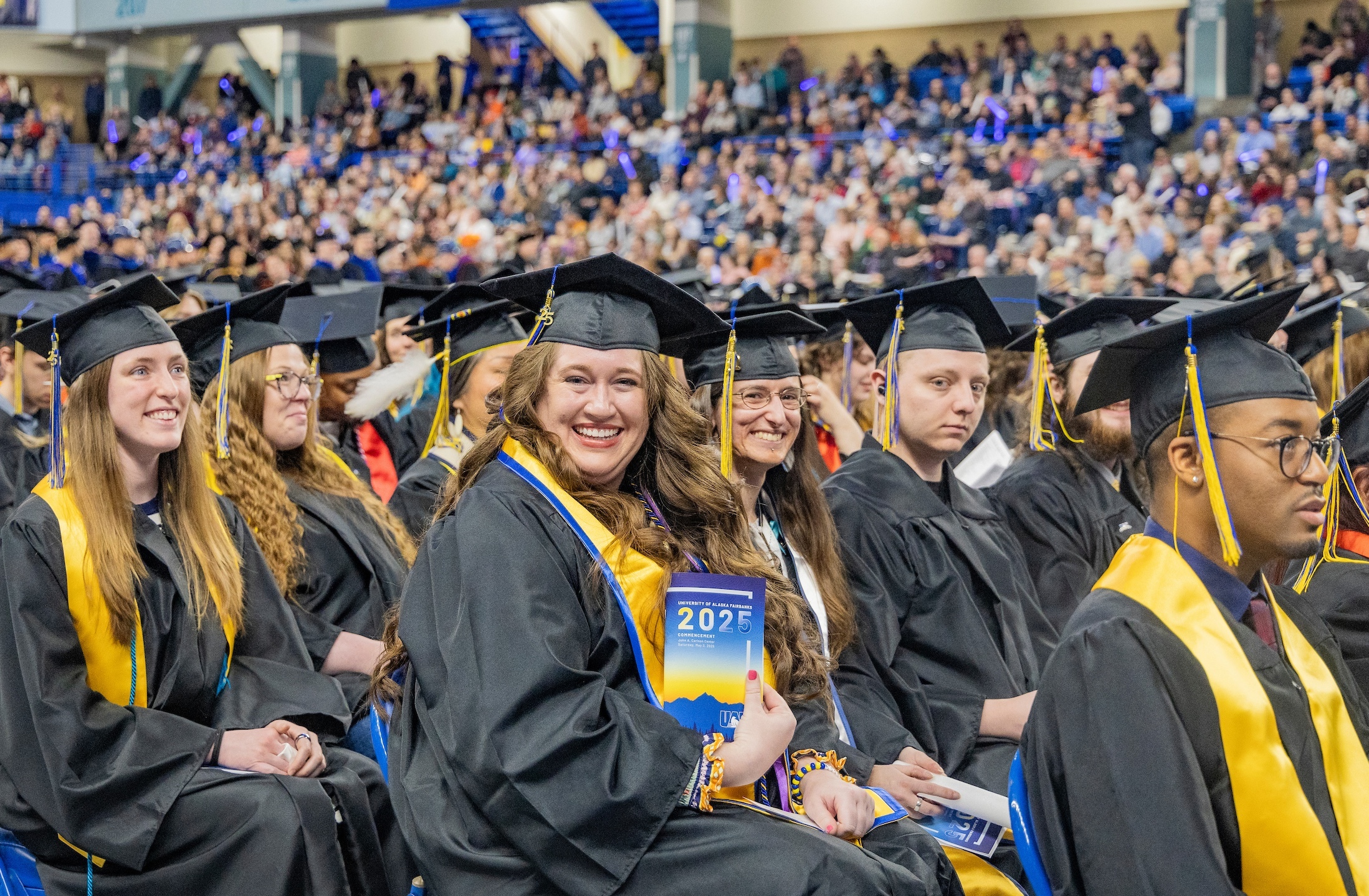 The University of Alaska Fairbanks celebrated its 103rd commencement at the Carlson Center on Saturday, May 3, 2025.UAF photo by Leif Van Cise