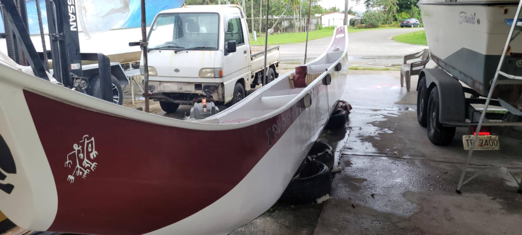 Keith Quintanilla, Guam's “boat doctor,” used 500 Sails' Aunty Oba as a mold to create his own canoe.