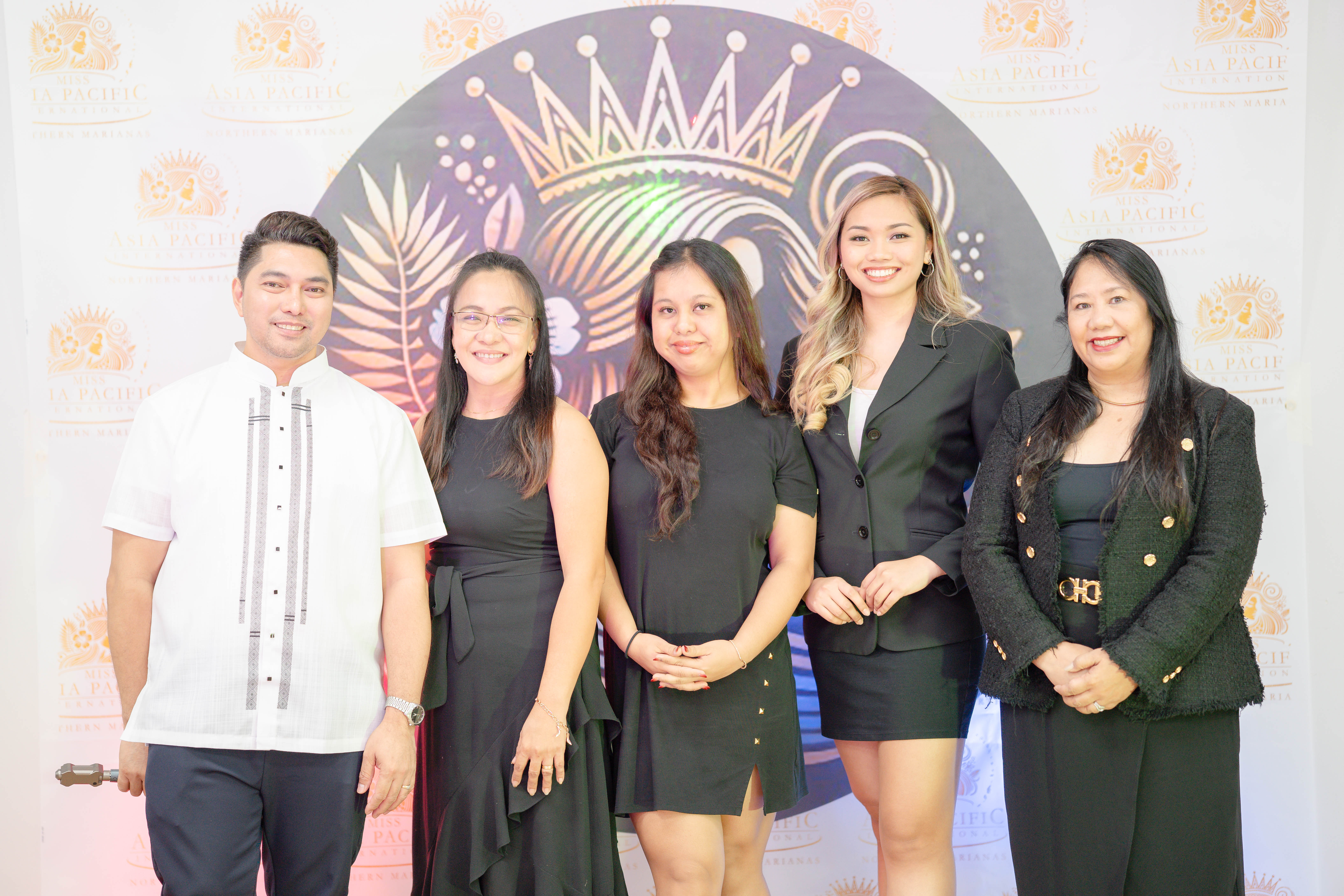 The officers of Miss Northern Marianas Asia Pacific, from left, President and Franchise Owner Bench Legaspi, Director of Finance Sheryll Sabino, Director of Marketing and Public Relations Eloise Lopez, Secretary Zowie Cruz, and Vice President and Treasurer Joann Aquino.Contributed photo